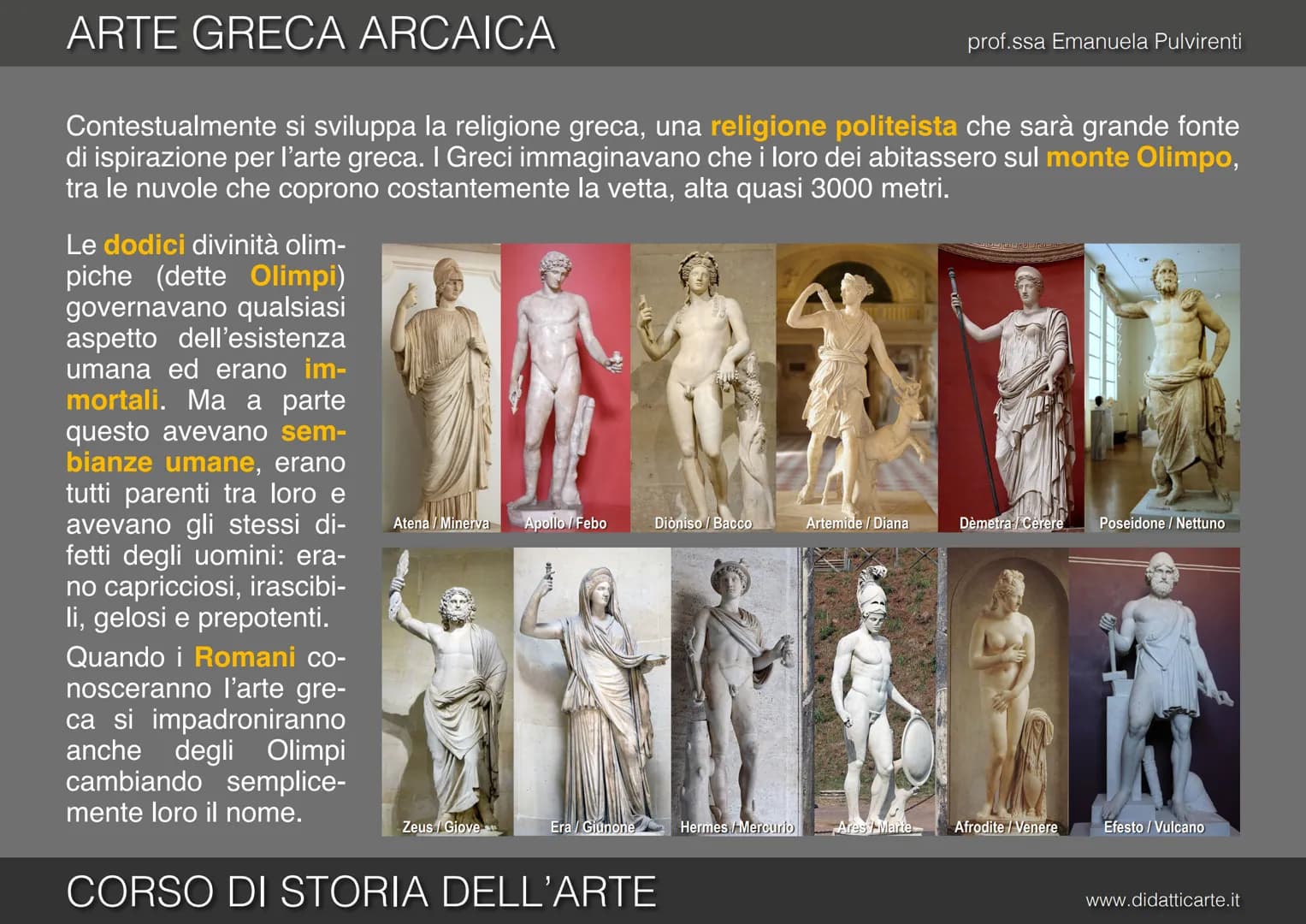 prof.ssa Emanuela Pulvirenti

5b. ARTE GRECA ARCAICA

CORSO DI STORIA DELL'ARTE

www.didatticarte.it # ARTE GRECA ARCAICA

# L'ETÀ ARCAICA (