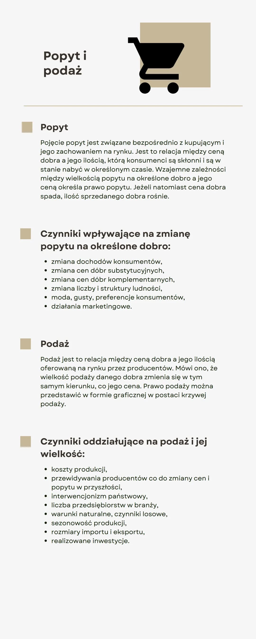 # Popyt i
podaż

## Popyt

Pojęcie popyt jest związane bezpośrednio z kupującym i
jego zachowaniem na rynku. Jest to relacja między ceną
dob