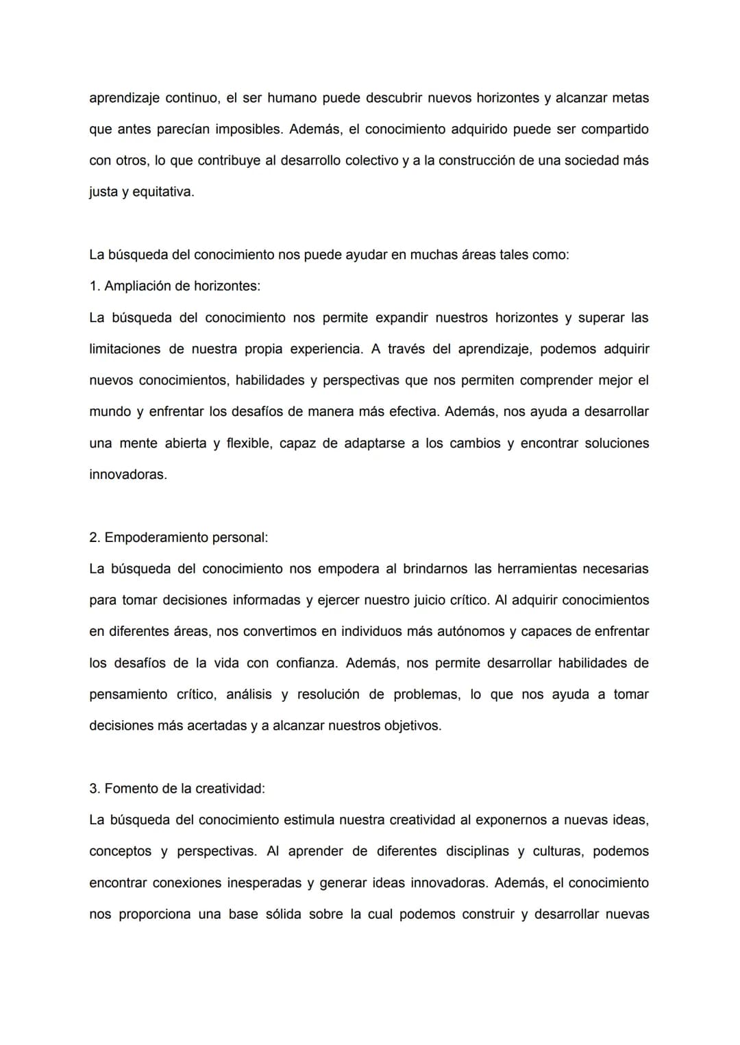 La búsqueda del conocimiento

INTRODUCCIÓN:

La búsqueda del conocimiento ha sido una constante en la historia de la humanidad. Desde
tiempo