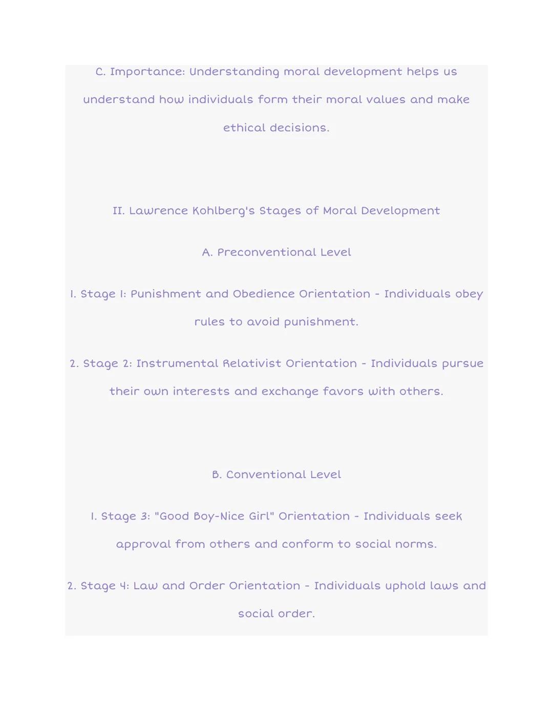 6.6 Moral Development

STAGES OF
MORAL DEVELOPMENT

PRINCIPLE

SOCIAL
CONTRACT

LAW AND ORDER
MORALITY

POST-CONVENTIONAL
(Adulthood)
Moral 