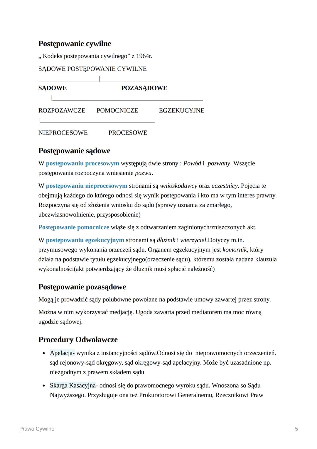 Lestament

Prawo Cywilne

Prawo Cywilne- system norm regulujących stosunki majątkowe i niemajątkowe między
osobami fizycznym i prawnymi będą