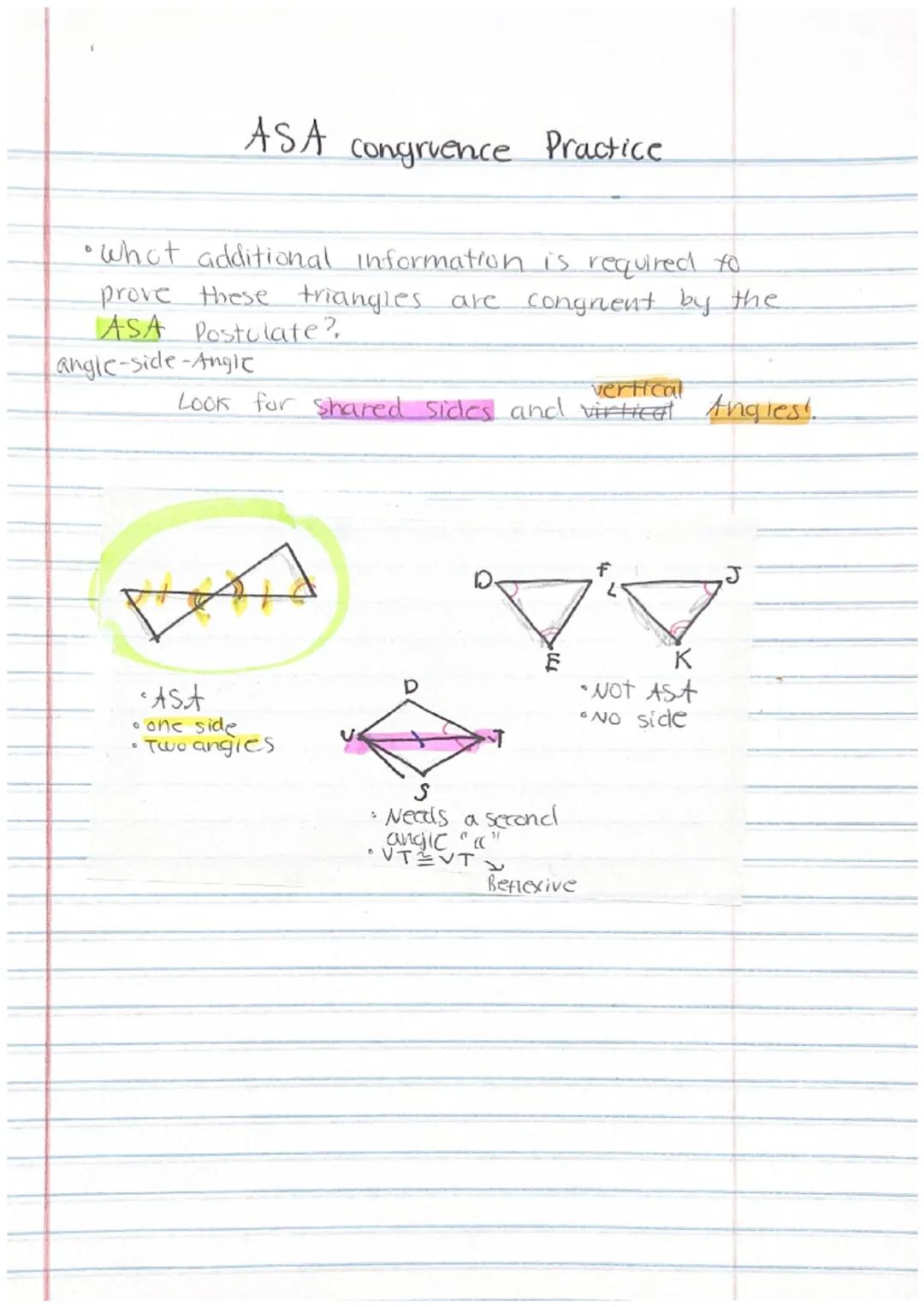 # 3.08 Triangle Congruence Included angle

• The angle formed by two sides.

ex) which angle is the included angle for
sides AB and BC

A. A