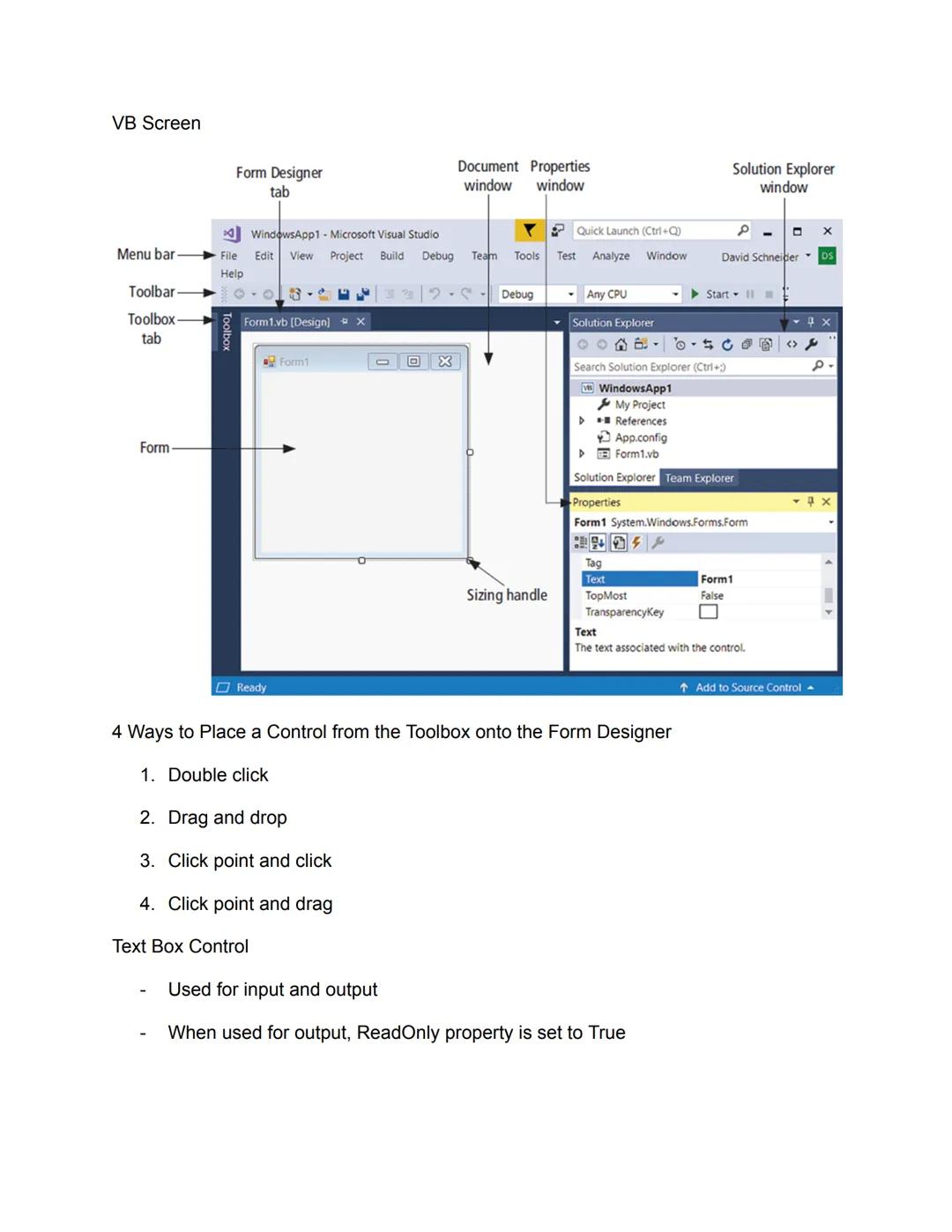 Chapter 1: An Introduction to Computers and Problem Solving

Objectives:

1.1: An Introduction to Computing and Visual Basic

1.2: Program D