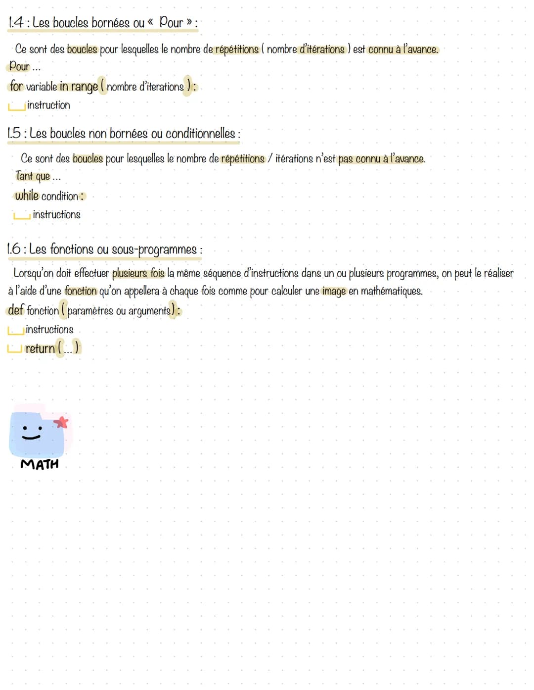 & 
MATHS

Algorithmique en Python

1.1: Instructions d'entrée / sortie:

Une instruction d'entrée correspond à la saisie au clavier et à la 