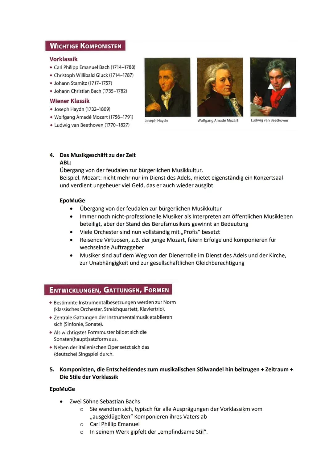 # Musik Zusammenfassung

1.  Zeitraum der Wiener Klassik
    1770-1820

    Vier prägende Ereignisse
    *   1751: Der erste Band der franzö