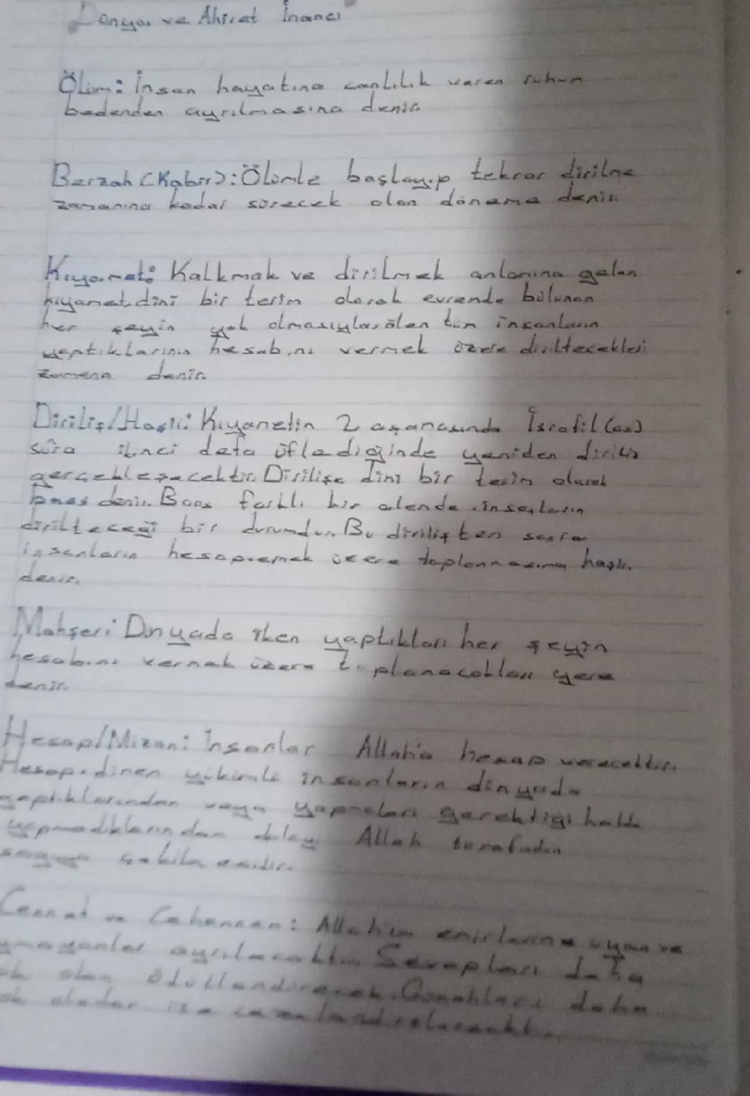 Lanya ve Ahiret İnancı

Ölim: İnsan hayatına canlılık.
badender ayrılmasına denia

suhum

Berzah Chaber: Ölonde başlayıp tekrar dirilma
zama