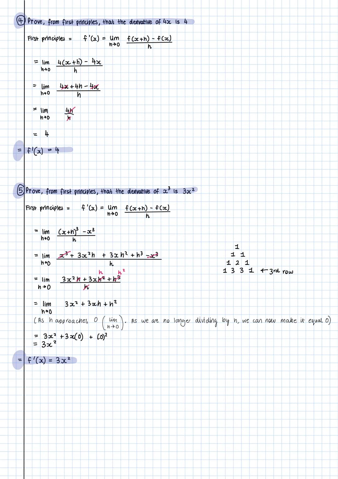 differentiating from first
principles
This is a graph of y = x² or f(x) = x²

f(x+h)
*B
A
x
Xth

The Gradient of Line AB = rise
nun
As B get