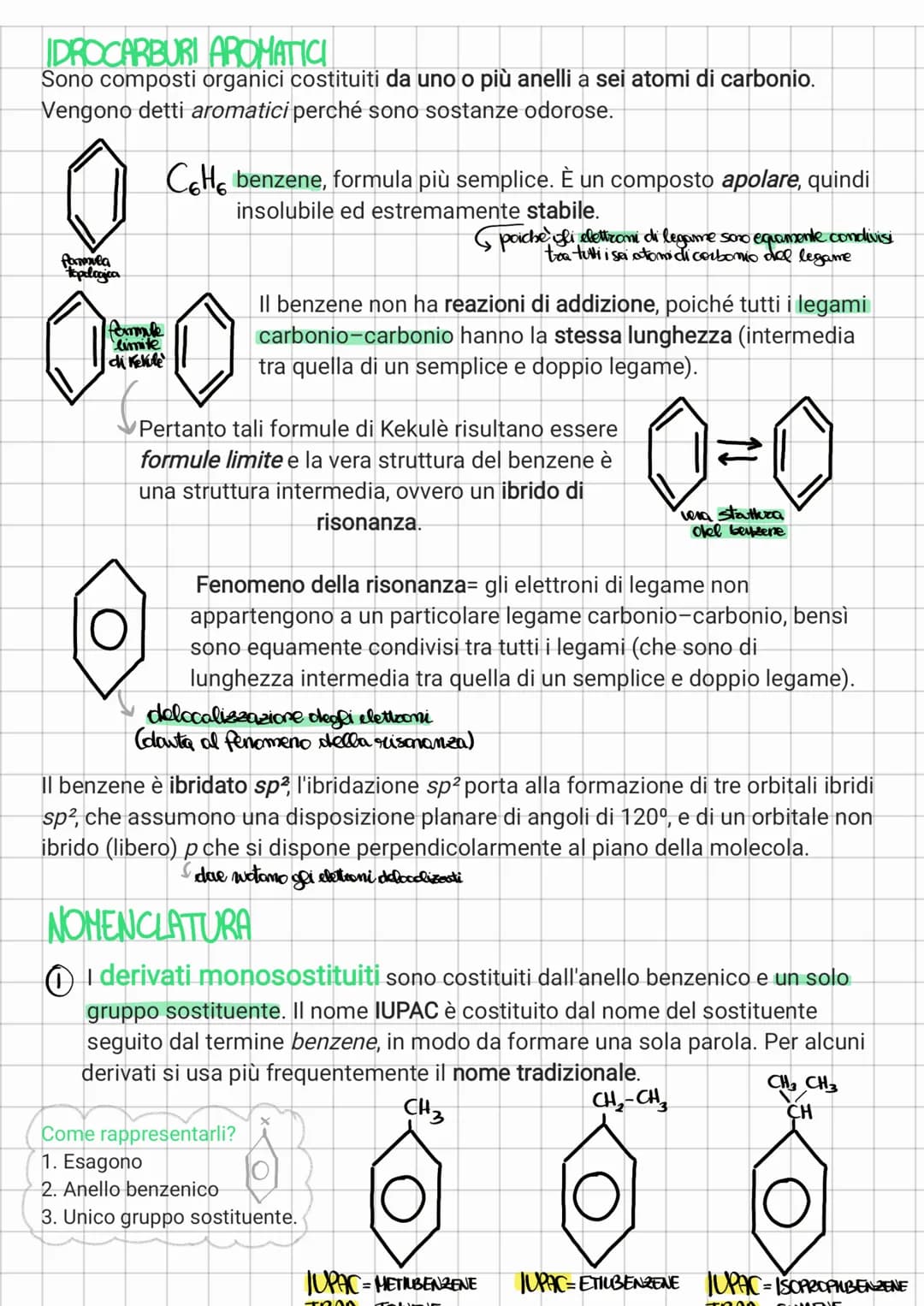 # IDROCARBURI AROMATICI
Sono composti organici costituiti da uno o più anelli a sei atomi di carbonio.
Vengono detti aromatici perché sono s