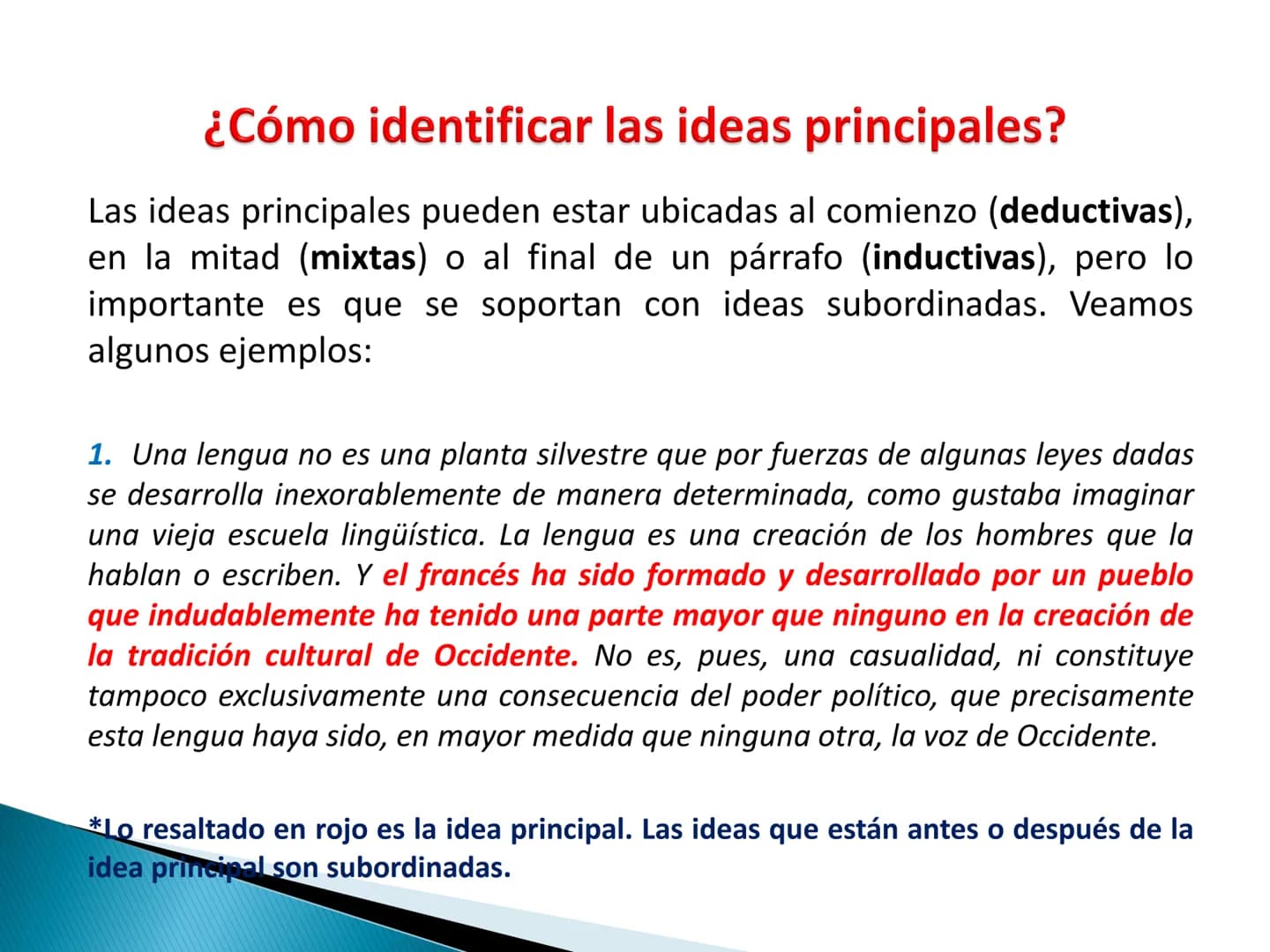 # El tema y las ideas principales # OBJETIVOS DE APRENDIZAJE

► Reconoce la importancia de la idea temática en la
comprensión y producción t
