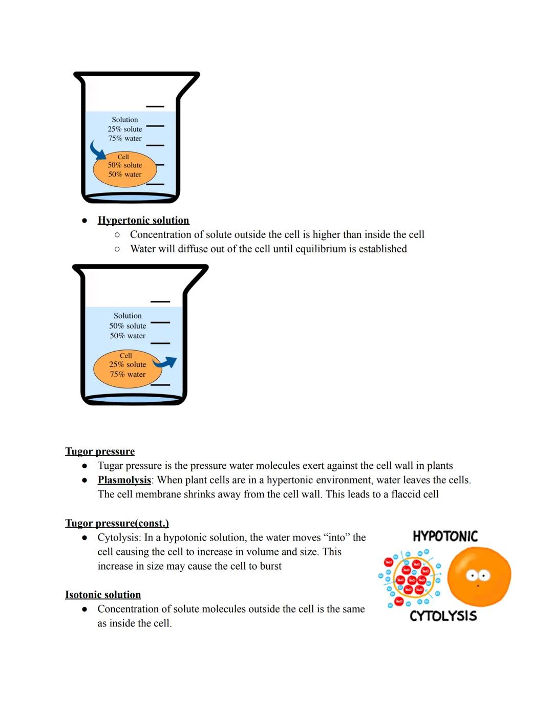# Passive Transport

• Solute + Solvent → Solution

What is concentration?

• Solute: molecule or compound being dissolved(the sugar, salt, 