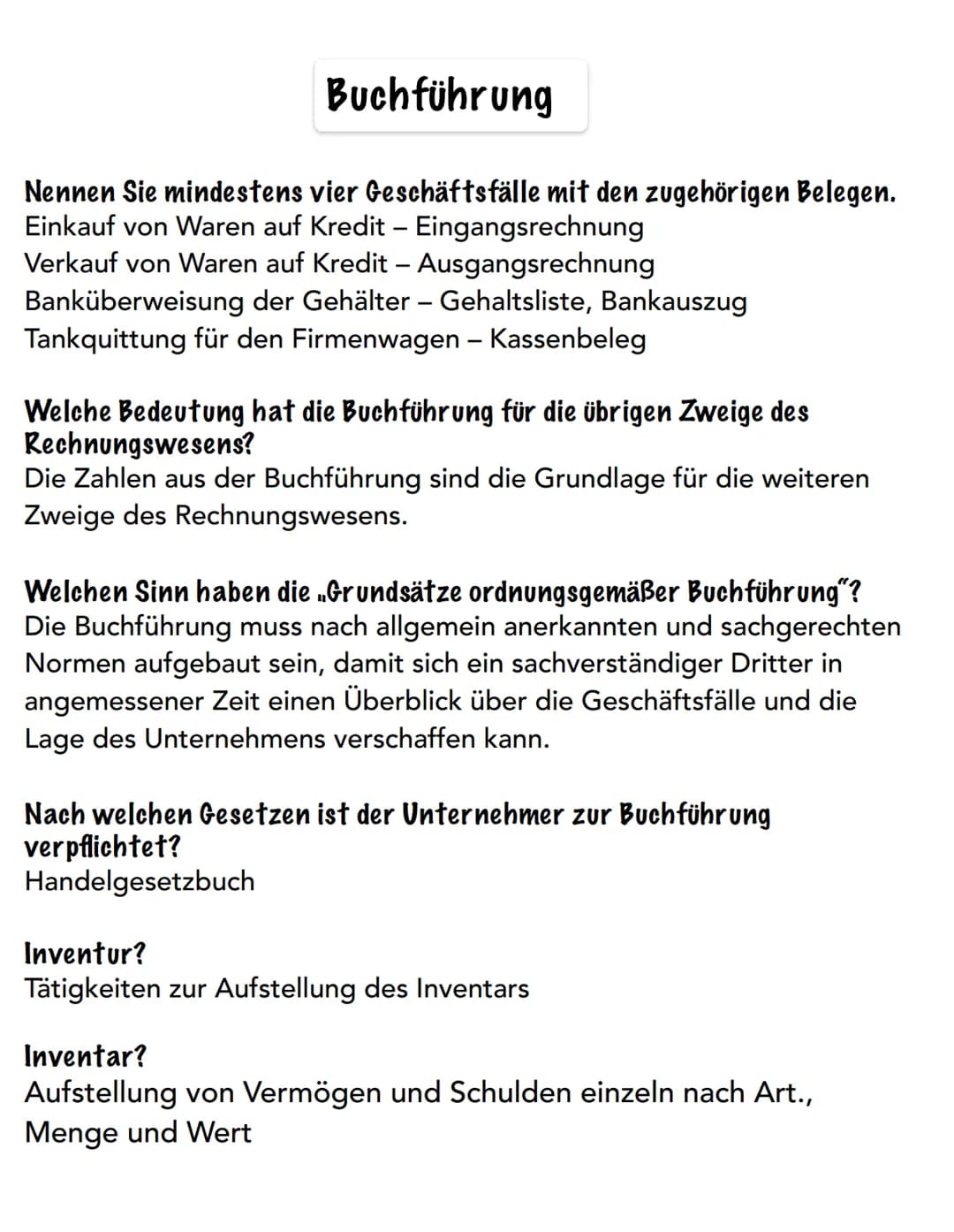 # Buchführung # Buchführung

Was ist eine Buchführung?
Die Buchführung ist eine planmäßige, lückenlose und geordnete
Aufzeichnung aller Gesc
