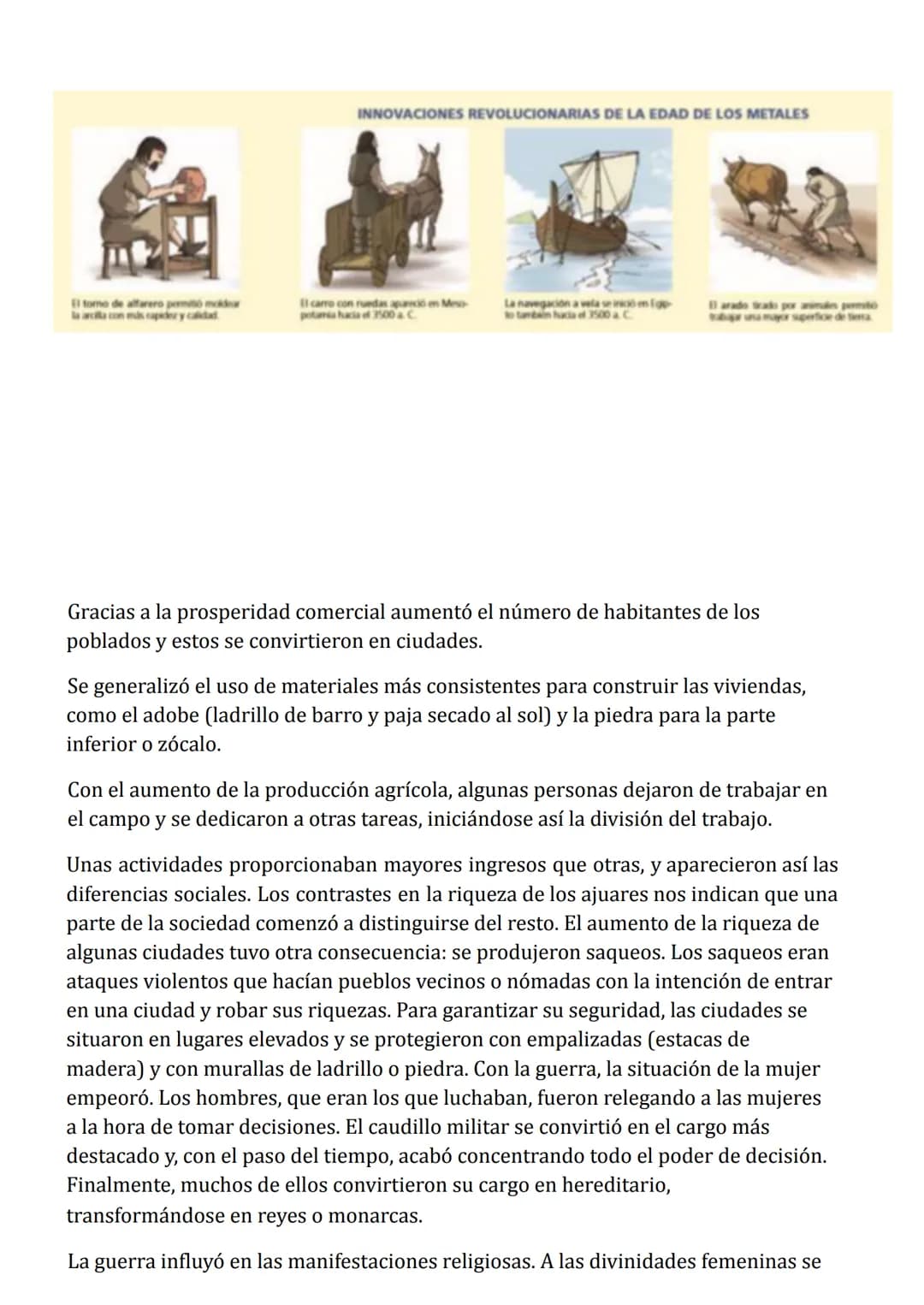 # La Edad de los Metales

La Edad de los Metales comenzó cuando se descubrió la metalurgia en
Oriente Próximo hacia el 4000 a. C.

La metalu