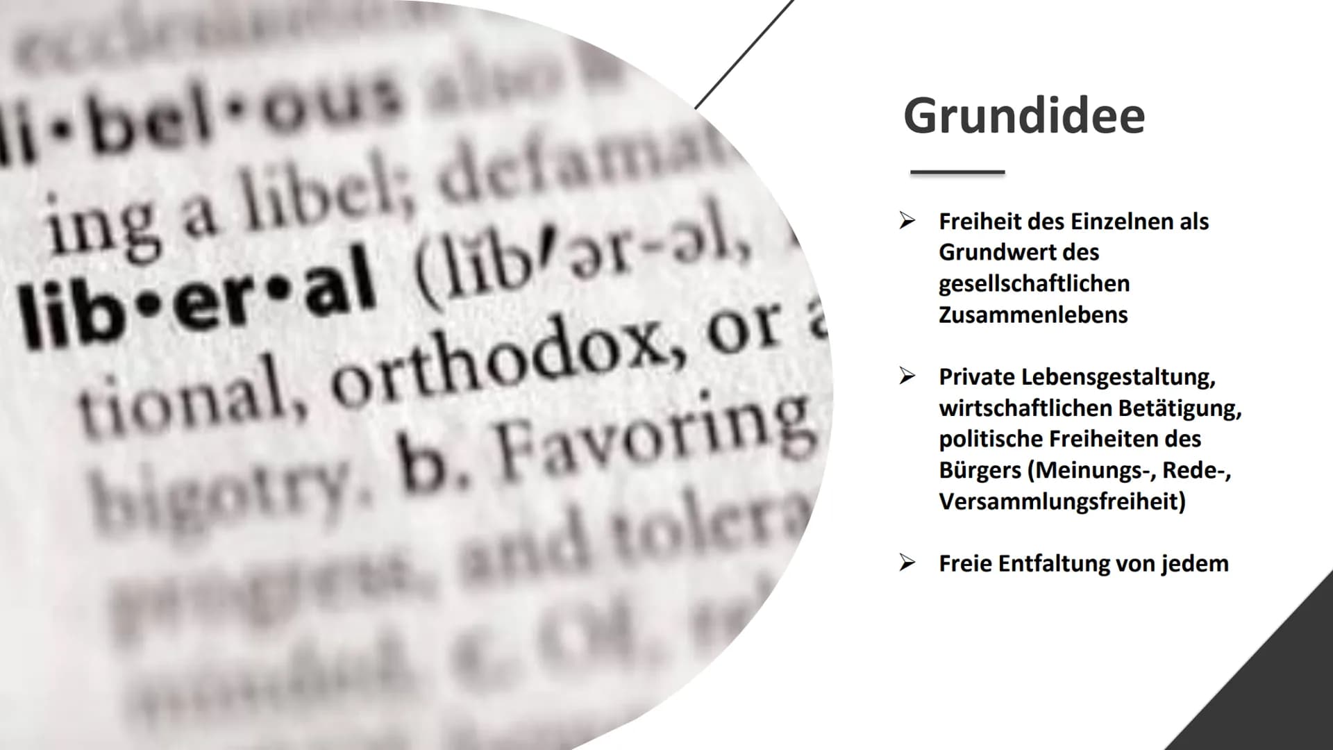 # Der Liberalismus

Von Azerin # Gliederung

1. Einleitung
* Was ist der Liberalismus ?

2. Hauptteil
* Grundidee
* Entstehung
* Verschieden
