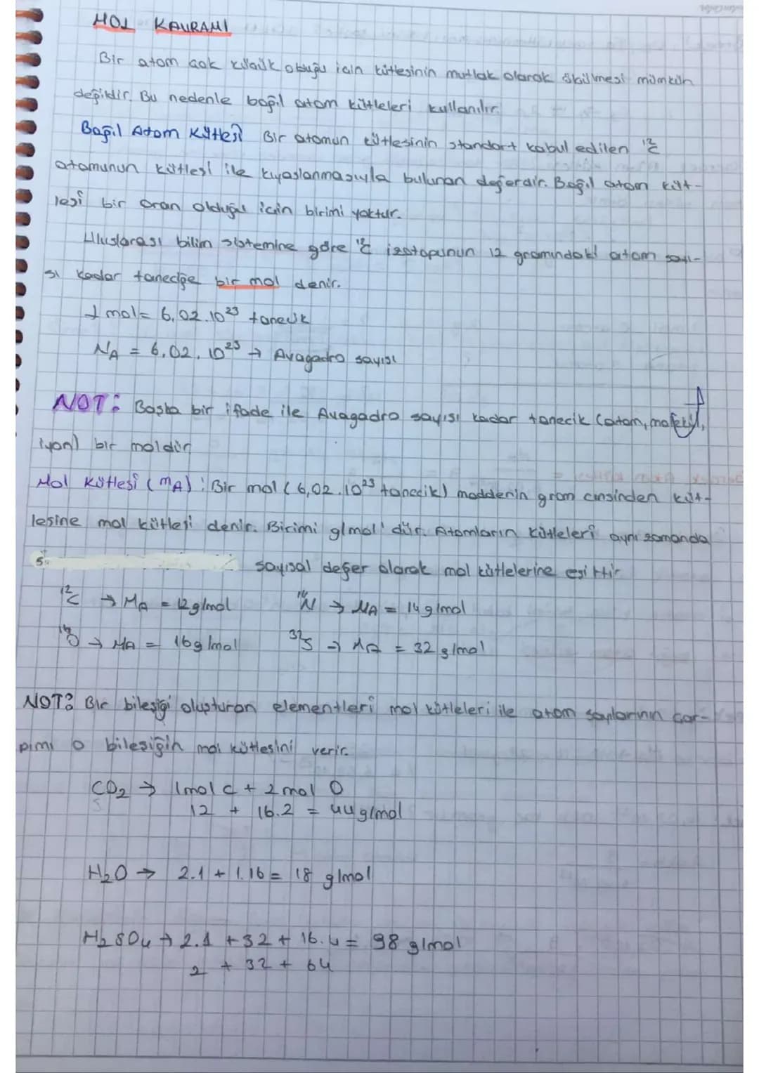 # HOL KAURAMI

Bir atom çok kuaük obuğu için kütlesinin mutlak olarak škilmesi mümkün
değildir. Bu nedenle boğil atom küttleleri kullanılır
