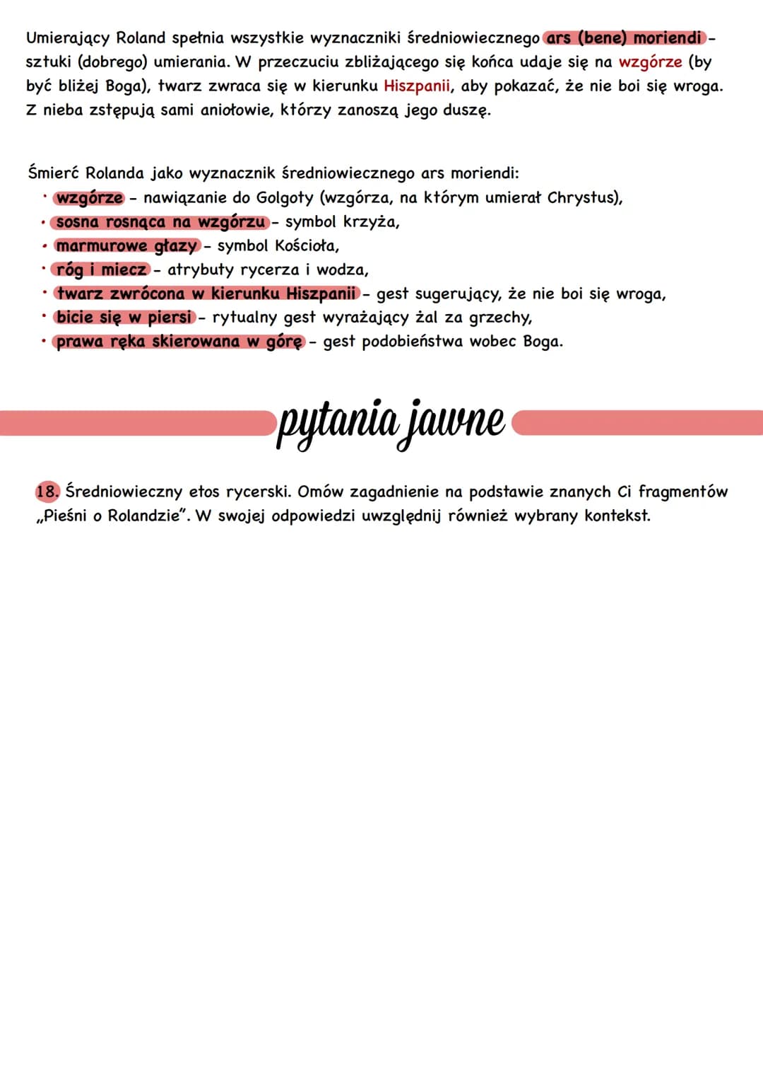 # Pieśń o Rolandzie

gatunek

Jest to epos rycerski (należący do tzw. chansons de geste - pieśni o bohaterskich czynach),
charakterystyczne 