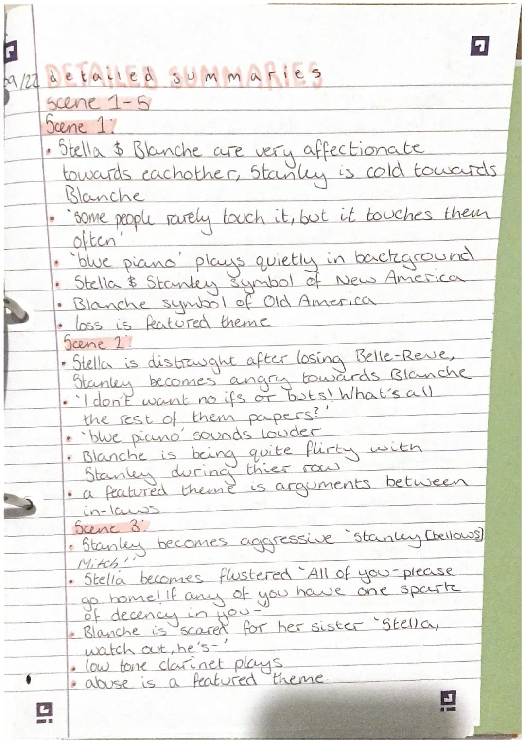 02/09/22

# essay summaries
*undetailed summaries* scene 1-5
Scene 1
Blanche comes to visit Stella from Laurel.
where she explains to Stella
