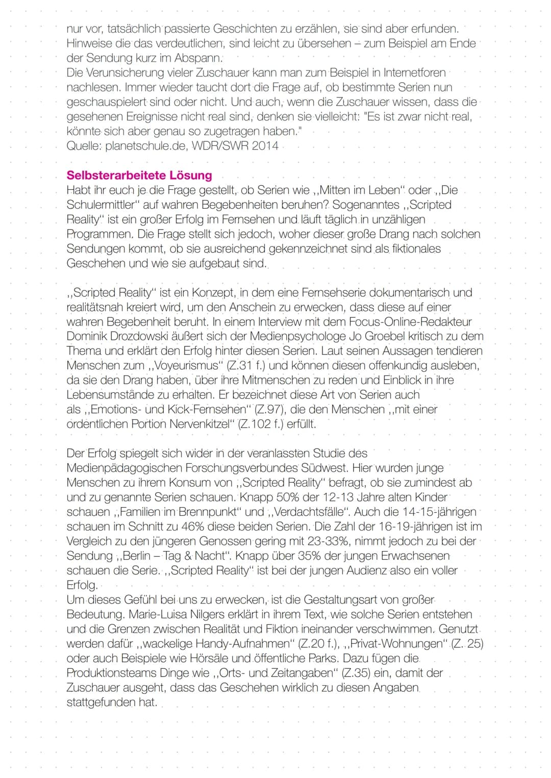 •••MATERIALGESTÜTZES SCHREIBEN.

EINES INFORMIERENDEN TEXTES

Bei dieser Aufgabenart sollen Sie auf der Grundlage mehrerer Materialen einen
