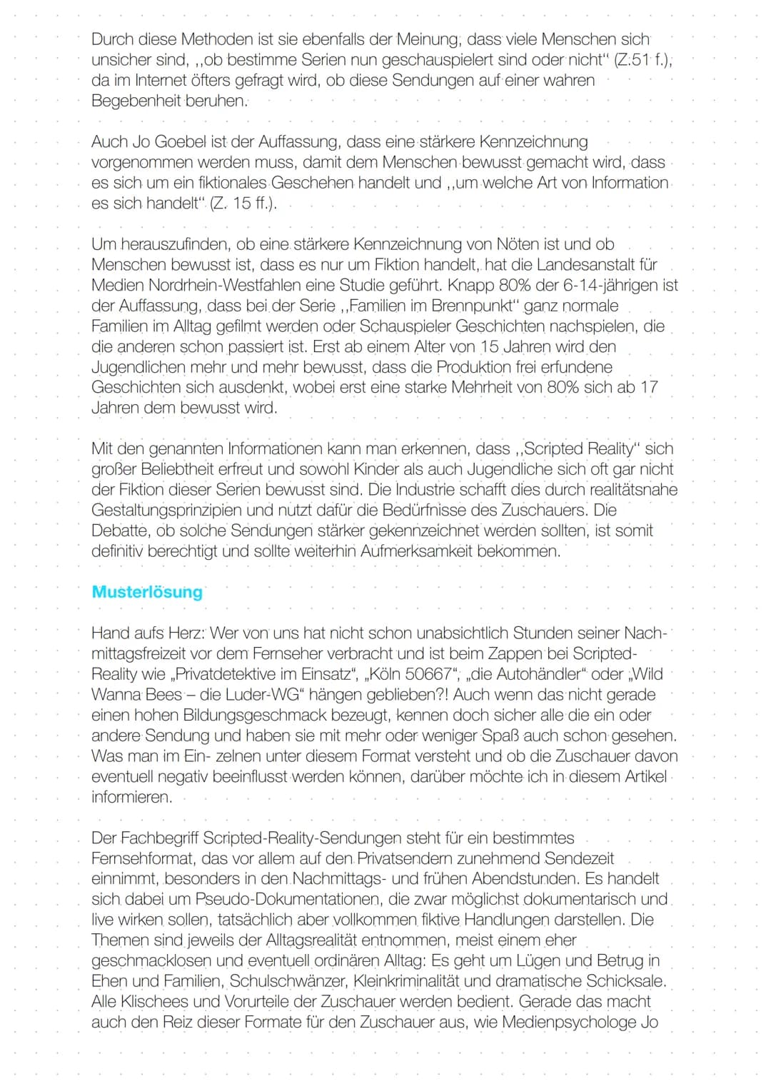 •••MATERIALGESTÜTZES SCHREIBEN.

EINES INFORMIERENDEN TEXTES

Bei dieser Aufgabenart sollen Sie auf der Grundlage mehrerer Materialen einen
