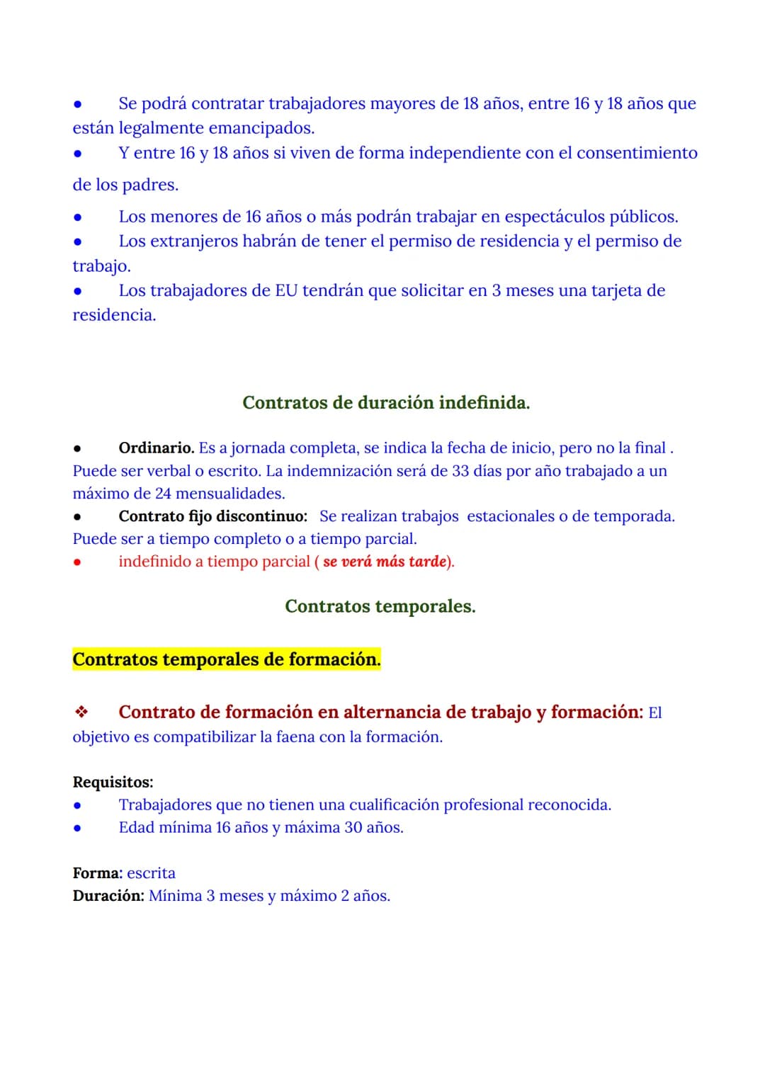 APUNTES C11

CONTRATO DE TRABAJO

¿Qué es un contrato de trabajo?
El contrato de trabajo es un acuerdo entre el empresario y el trabajador, 