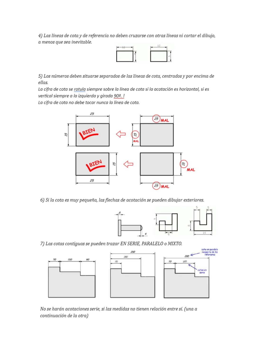 6. Acotación.

➡ACOTAR:

Indicar las medidas reales (en mm) de un 1
I objeto sobre el dibujo, de modo que su!
interpretación sea sencilla, p
