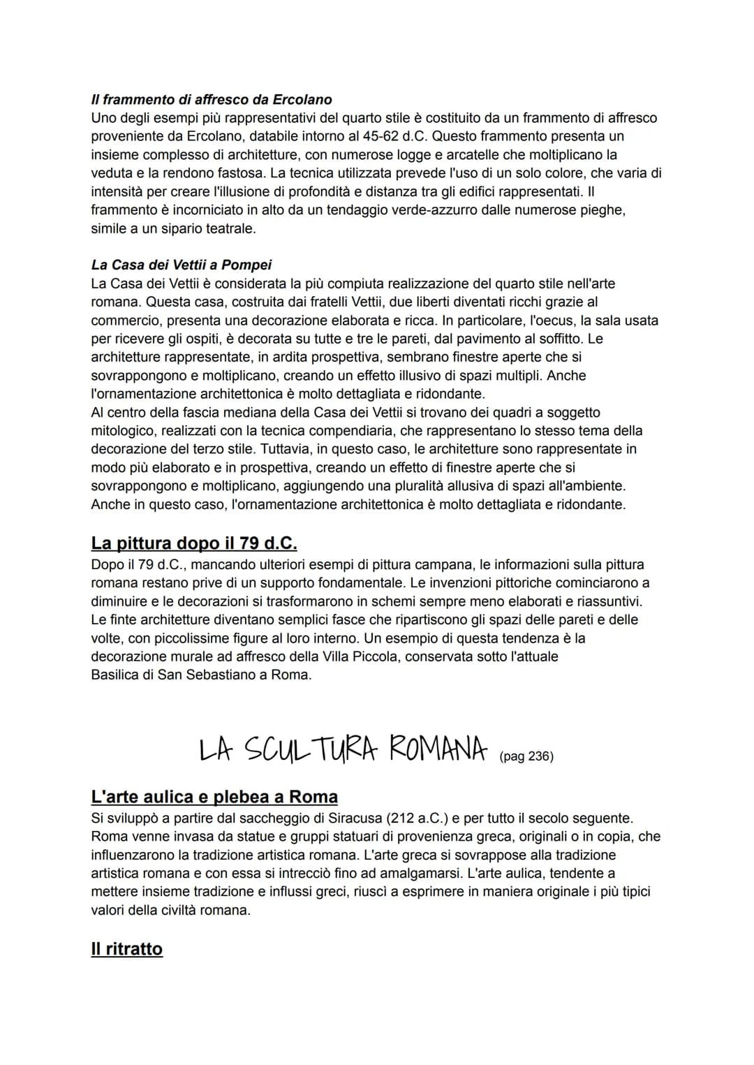 # LA PITTURA ROMANA
(pag. 229)

## Introduzione
La pittura è stata uno dei primi generi artistici sviluppati a Roma.
Il primo tipo di pittur