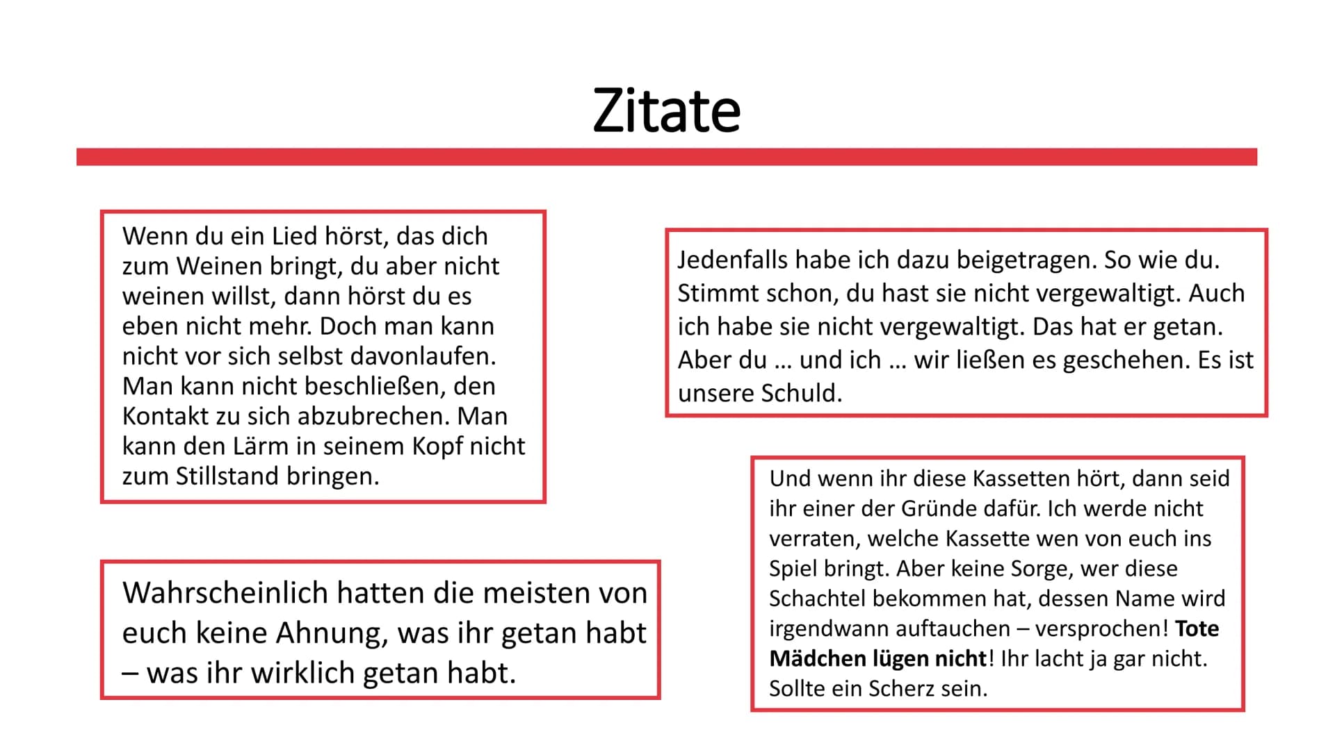 # Tote Mädchen
lügen nicht

Von Jay Asher

JAY ASHER

# TOTE
MÄDCHEN

# LÜGEN
NICHT ## Gliederung

*   Allgemeines zum Buch
*   Inhaltsangab