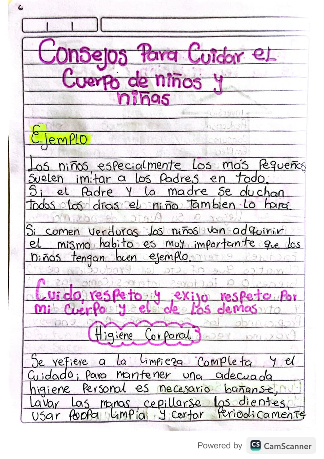 6

Consejos Para Cuidar el
Cuerpo de niños y
niñas

Ejemplo

Los niños, especialmente Los más Pequeños
Suelen imitar a los Padres en todo.
S