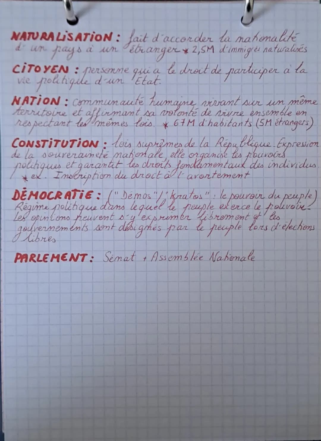 # EMC

17

LA RÉPUBLIQUE FRANÇAISE ET SES VALEURS

Ieme République: depuis 1958 (1²re: 1792-1799)

A. UNE NATION, DES VALEURS :

← LA NATION