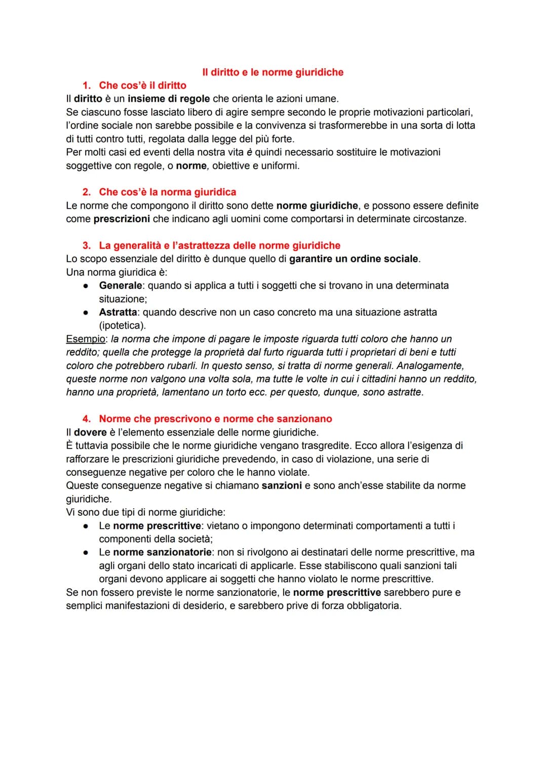 # Il diritto e le norme giuridiche

1.  Che cos'è il diritto

Il diritto è un insieme di regole che orienta le azioni umane.

Se ciascuno fo