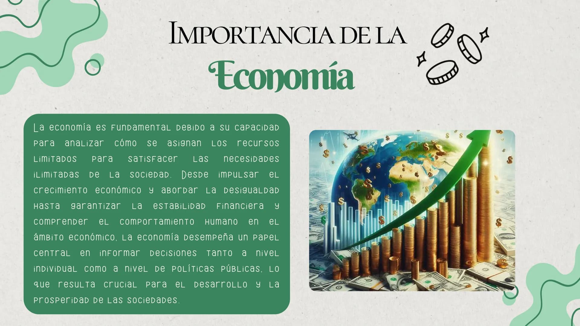 # UTILIDAD EN LA
## Economía

Un recorrido por la economía global # IMPORTANCIA DE LA

Economía

La economía es Fundamental DEBIDO a su capa