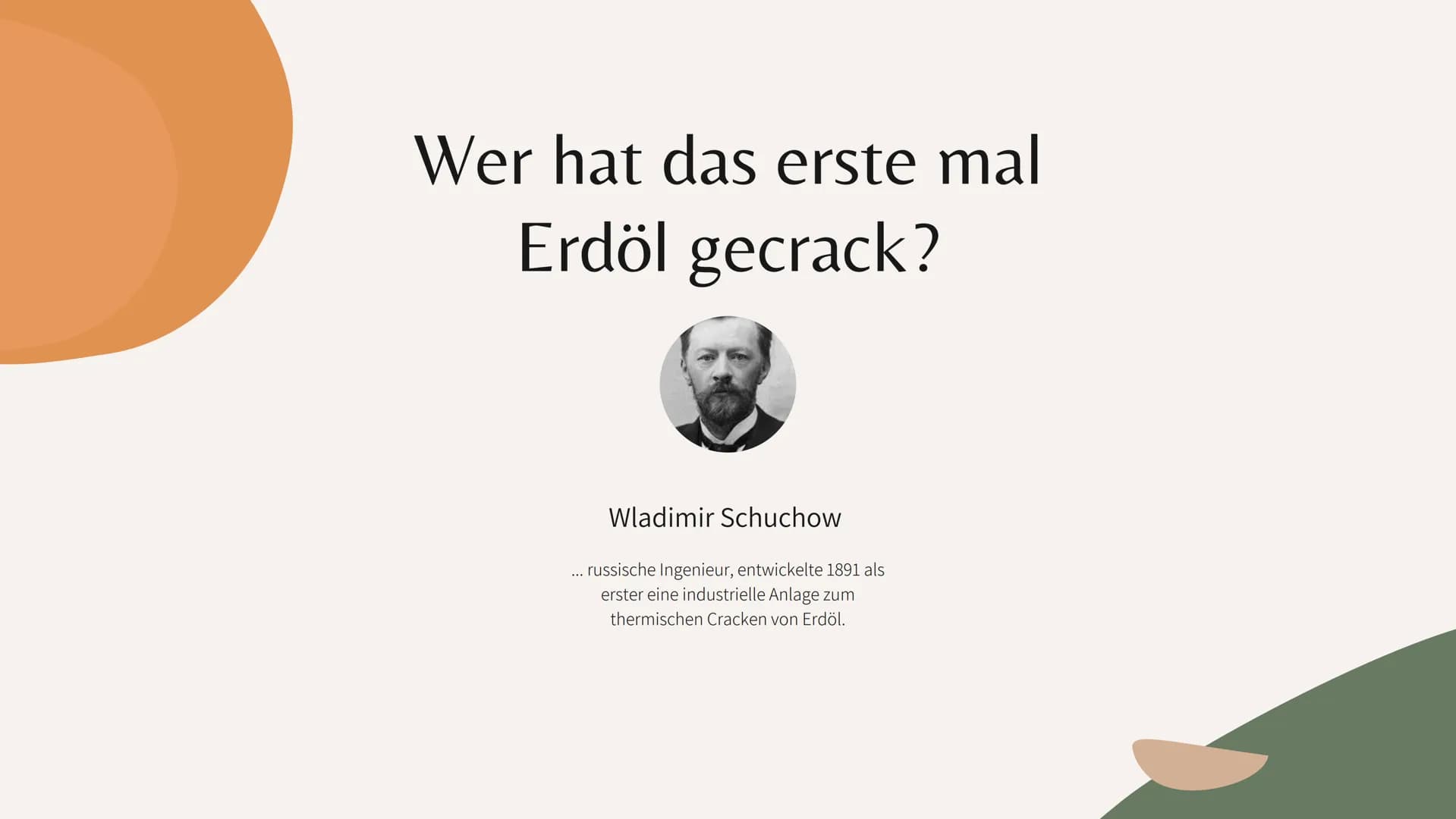 # Das

# Cracken von Erdölen

Leah Blatt, Sara Ganser Inhalt

Was ist cracken?

Katalytisches cracken

Warum crackt man erdöl

Erste mal gec
