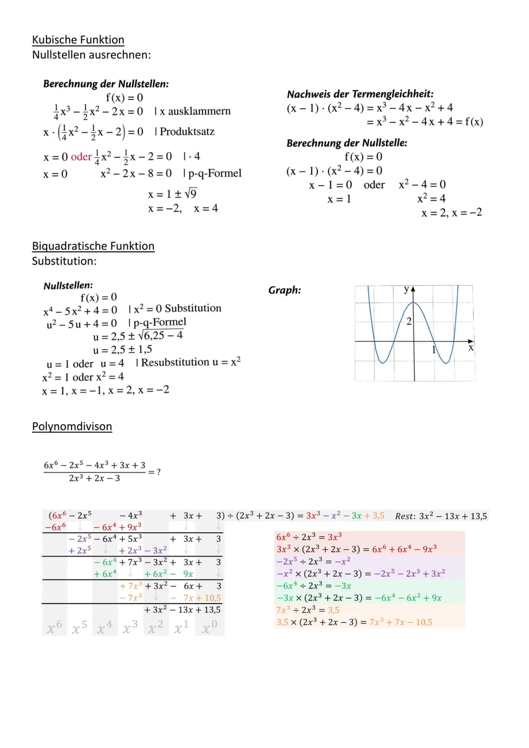 Analysis

Ganzrationale Funktionen

Definition 1.10
Eine Funktion mit der Gleichung
f(x) = $a_nx^n + a_{n-1}x^{n-1} + ... a_1x + a_0$
heißt 