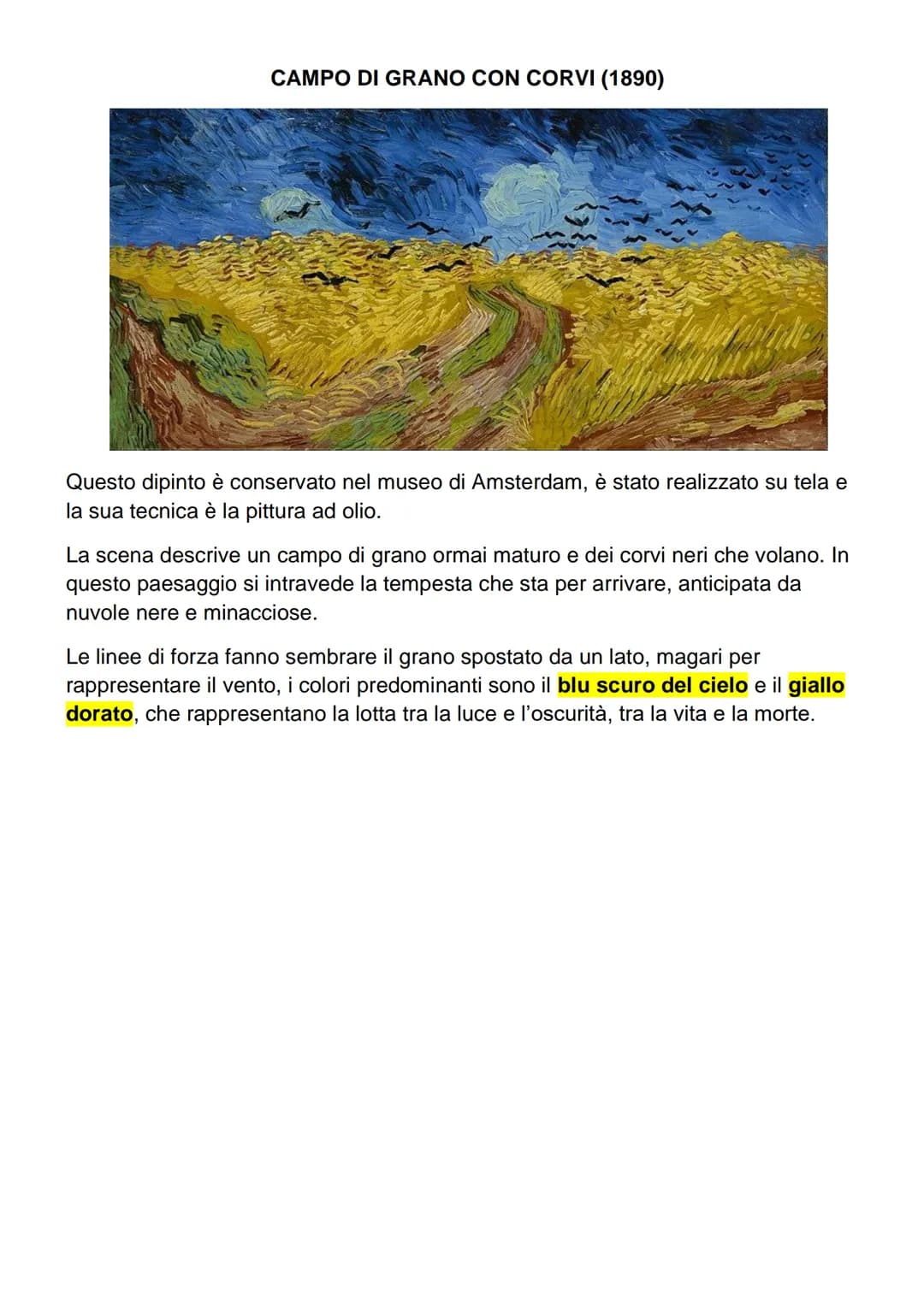 # VINCENT VAN GOGH

Vincent Van Gogh (1853-1890) è considerato oggi uno dei più grandi artisti di
sempre, ma in vita le sue opere erano poco
