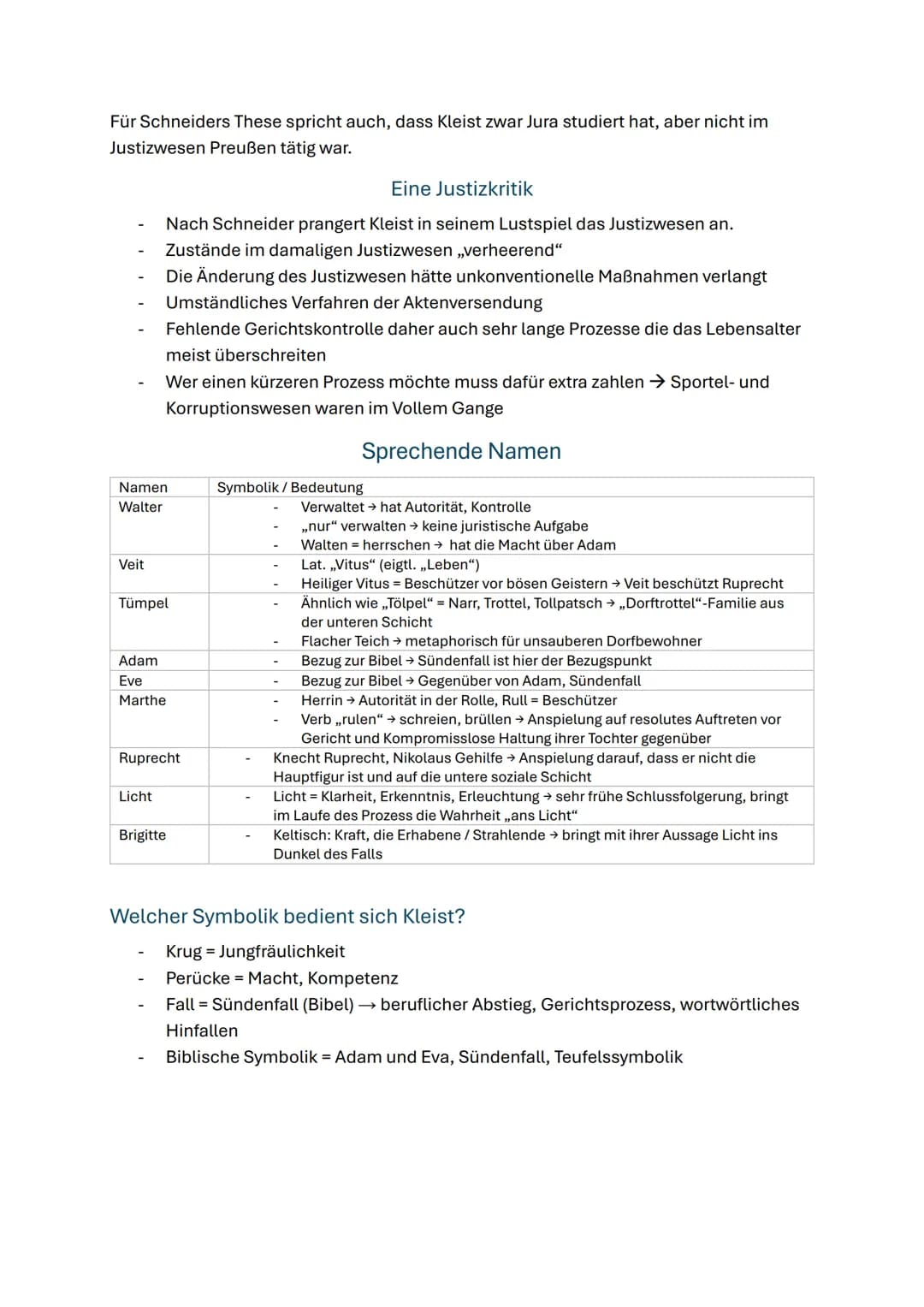 --- OCR Start ---
Deutsch Lernzettel - Der zerbrochne Krug
Klausur:
Nehmt euch eine Szene aus dem Stück und analysiert die Aufgabe 1 und 2 (