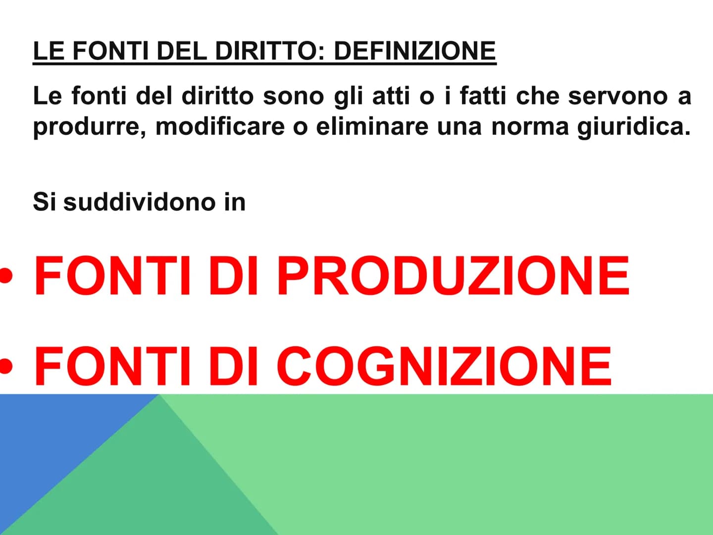 # LE FONTI DEL
# DIRITTO # L'ordinamento giuridico e le fonti del diritto

Il diritto è un ordinamento giuridico: un sistema ordinato in
cui