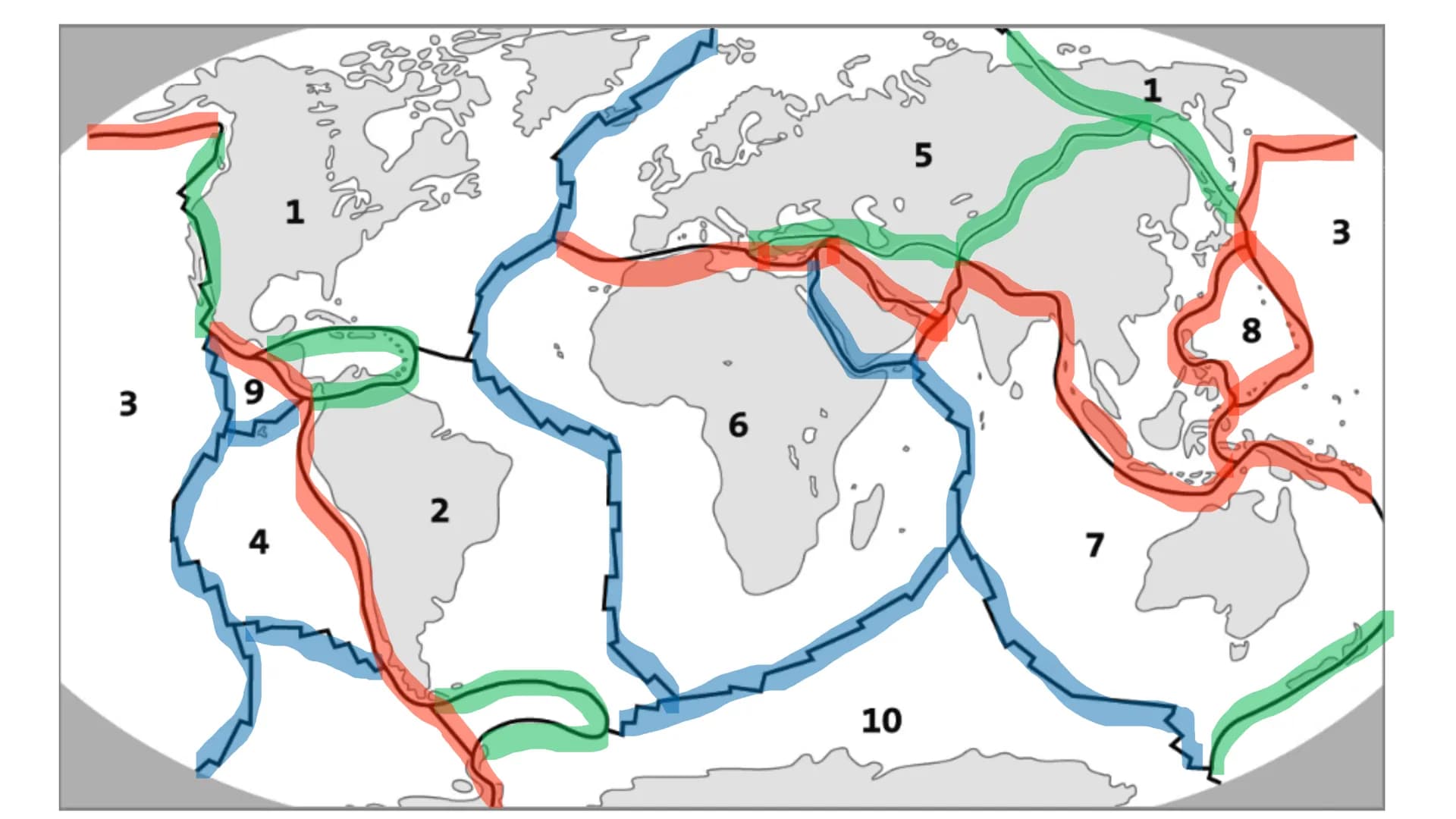 heute
Nord-
amerika
Afrika
Süd
amerika
Eurasien
Antarktis
Australien
Kreide
vor 145-65 Mio.
Jahren
Nord-
amerika
Eurasien
Jura
Afrika
Süd
am