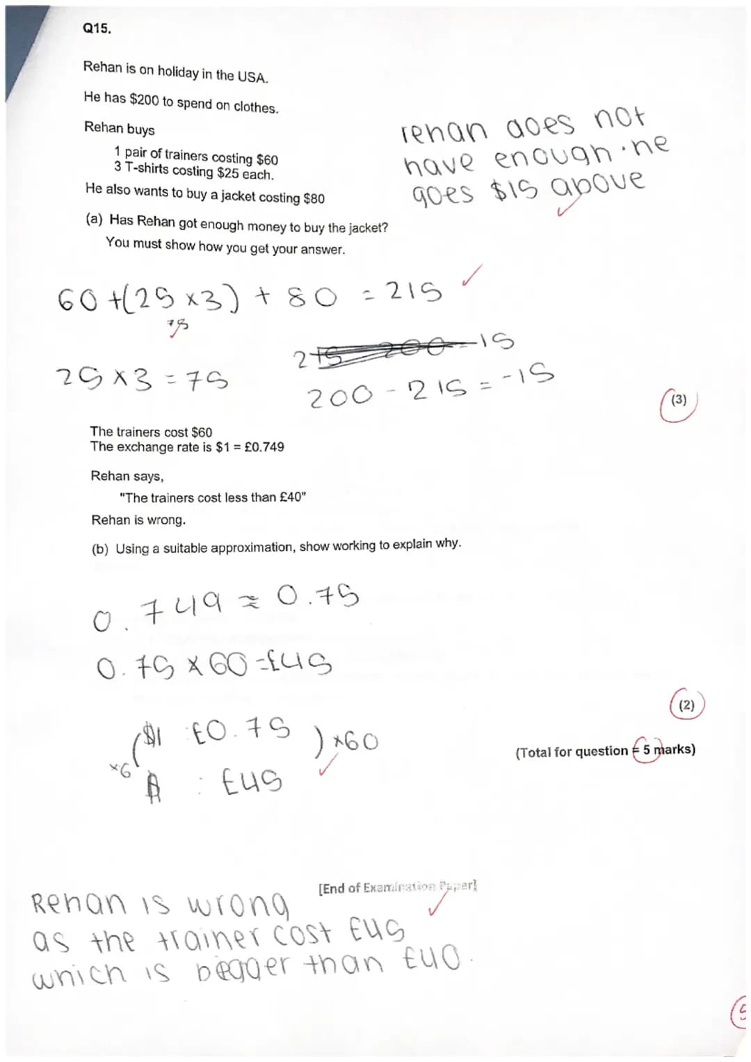 # Year 9 Assessment

Foundation

Name

Teacher

Instructic

- The
- Ansv
- You:
- Ansv
- the

Information

23

- The total mark for this pap