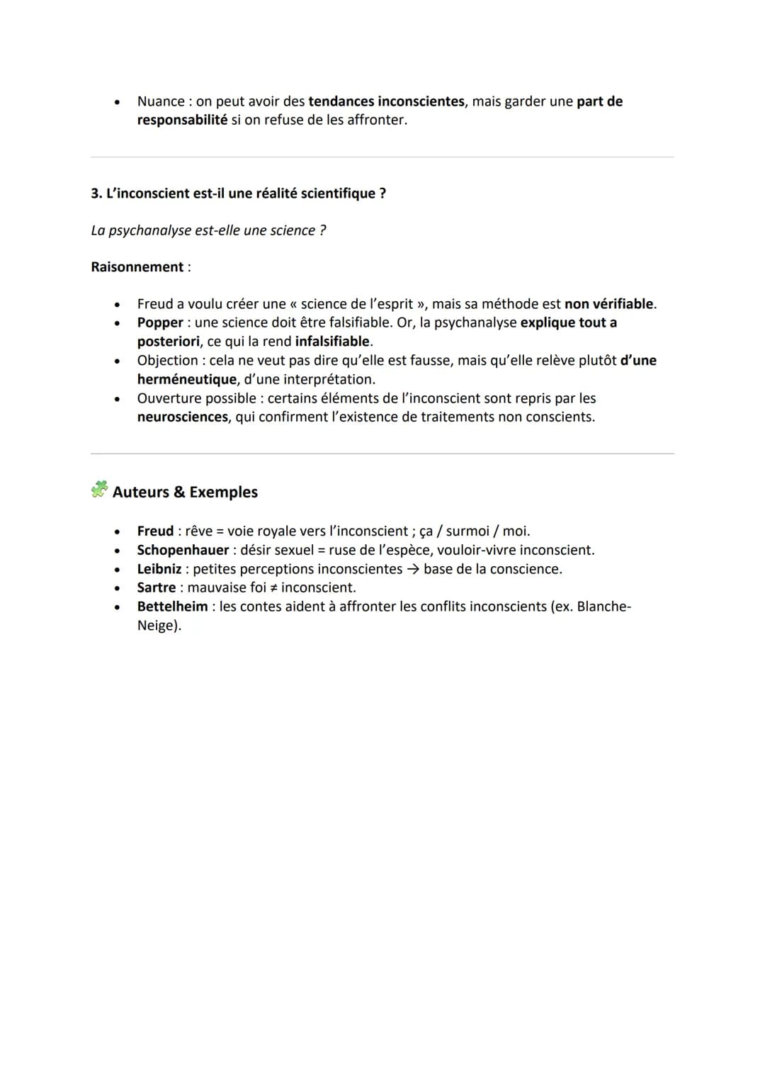 # Fiche de Révision - La Conscience

## Définition

La conscience est la connaissance que le sujet a de lui-même et du monde :

* Conscience