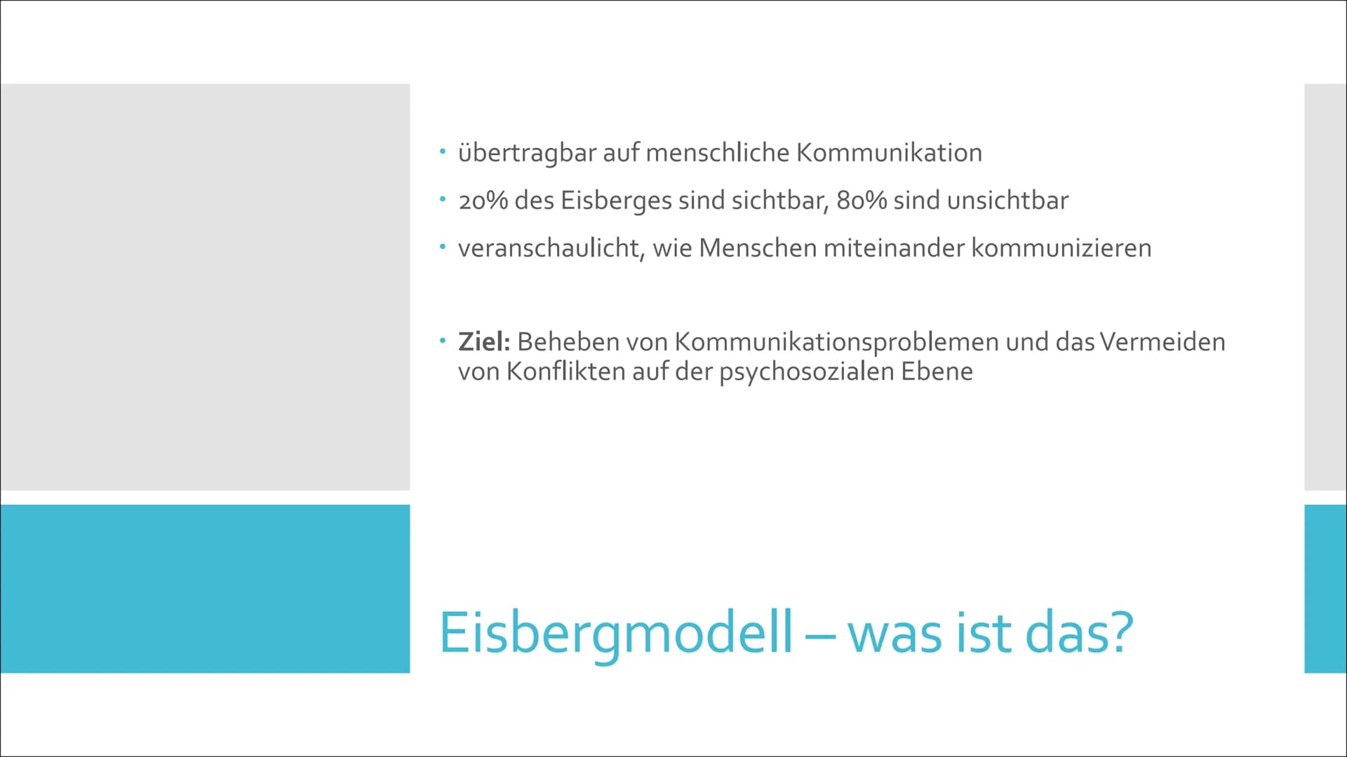 Fiona, Klaudia & Djamila

Eisbergmodell
Sigmund
Freud • Der Eisberg

• Eisbergmodell – was ist das?

• Theorie des Eisbergmodells im Detail

