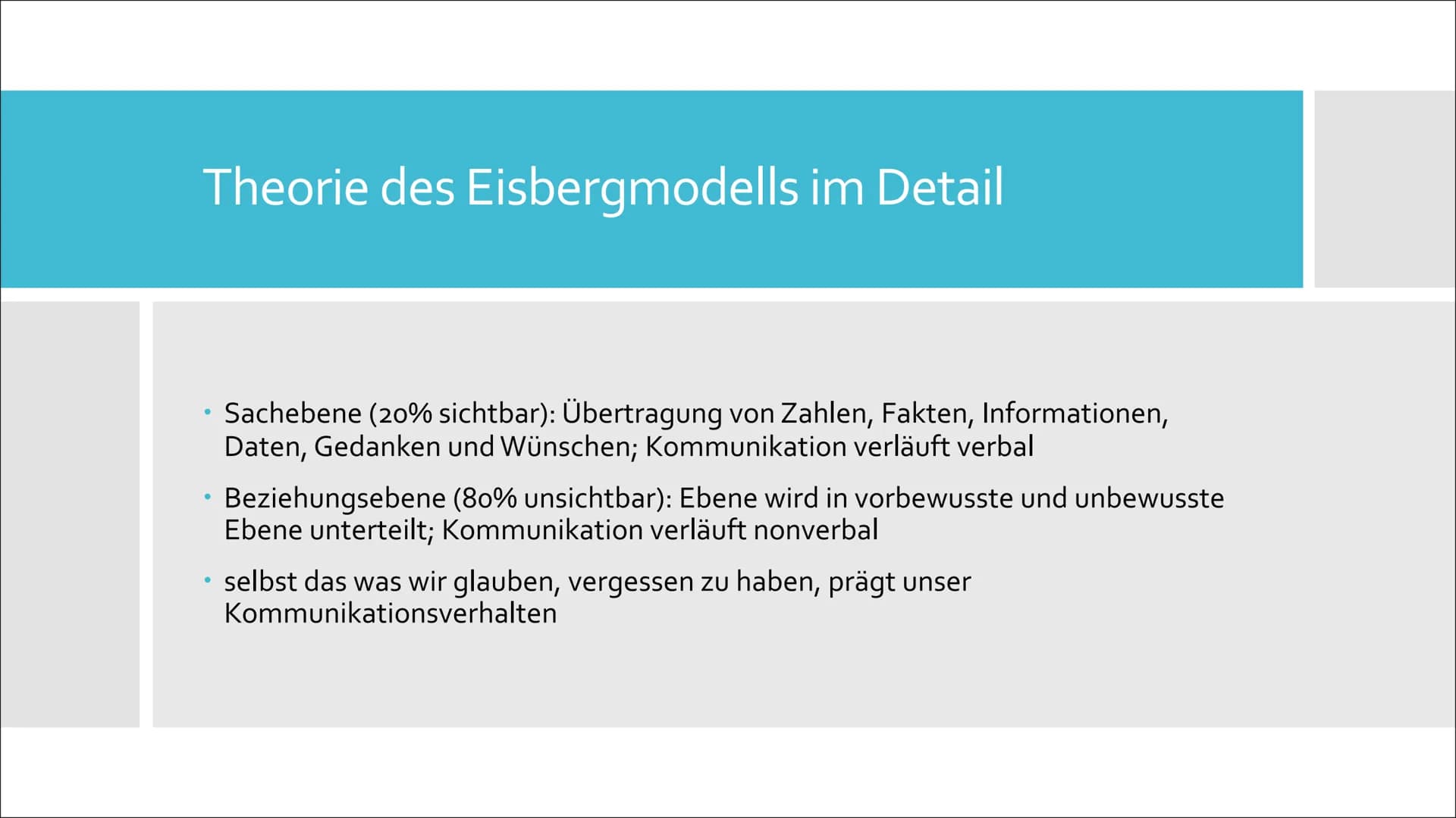 Fiona, Klaudia & Djamila

Eisbergmodell
Sigmund
Freud • Der Eisberg

• Eisbergmodell – was ist das?

• Theorie des Eisbergmodells im Detail
