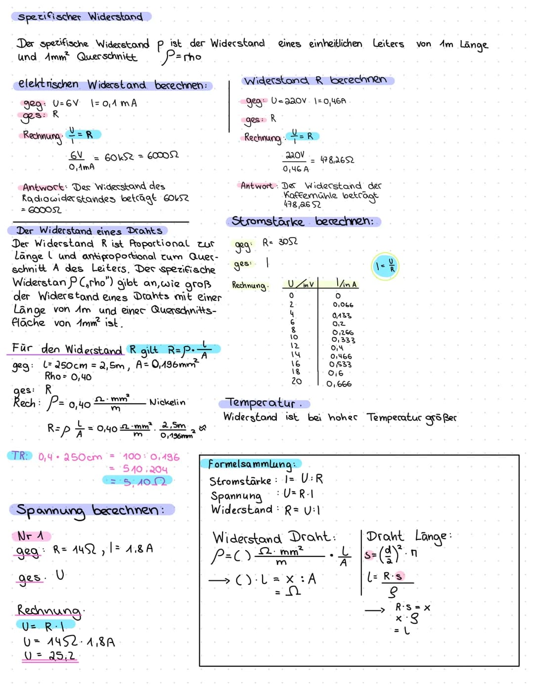 # Lernzettel Physik

Elektrizitätslehre:
Stromstärke: Elektronenstrom
theo. Einheit Elektronen/s durch den Leiterquerschnitt
prak. Einheit A
