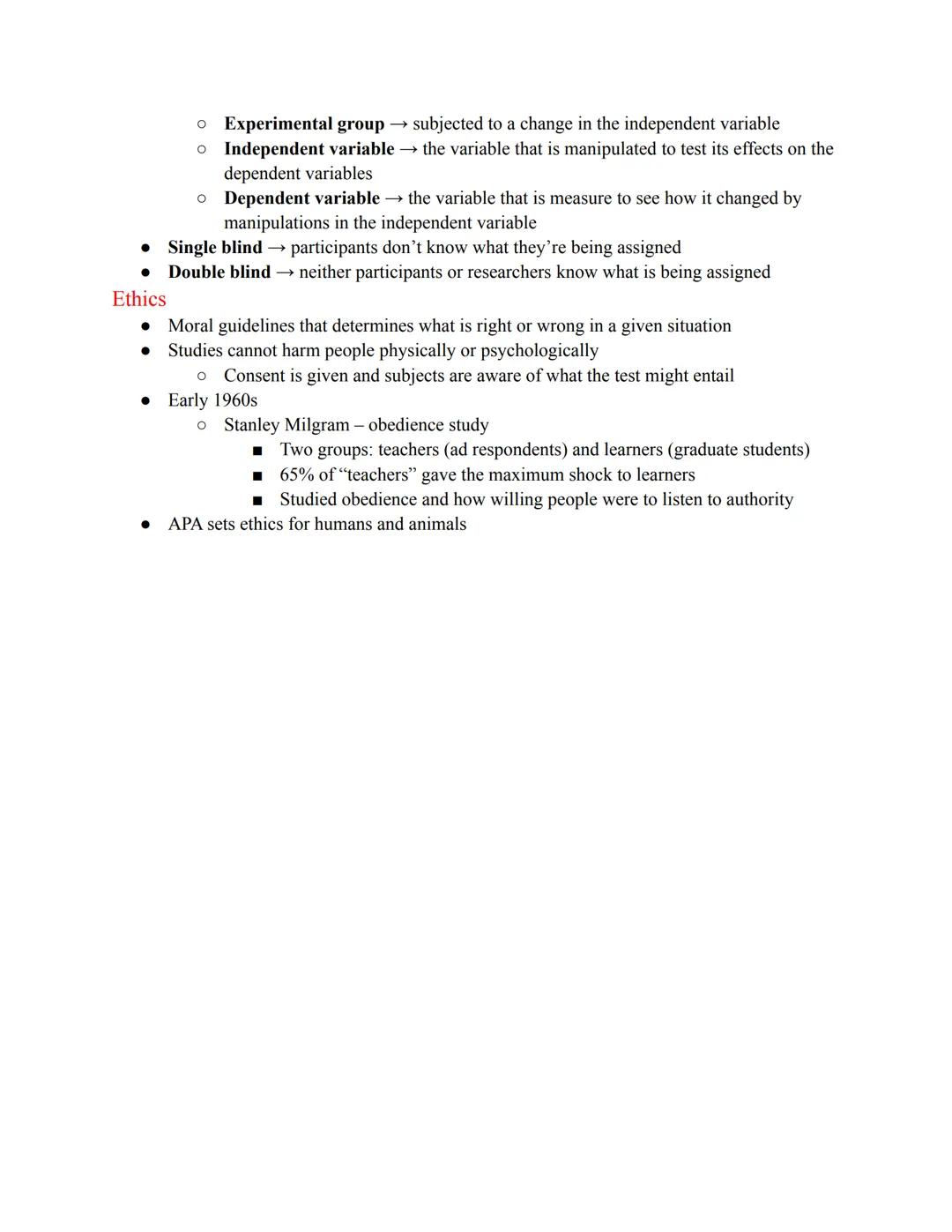 ~ Chapter 1, Pt. 2 ~
Research Methods in Psychology
Research Methods
*   Naturalistic observation → observing people in their natural enviro