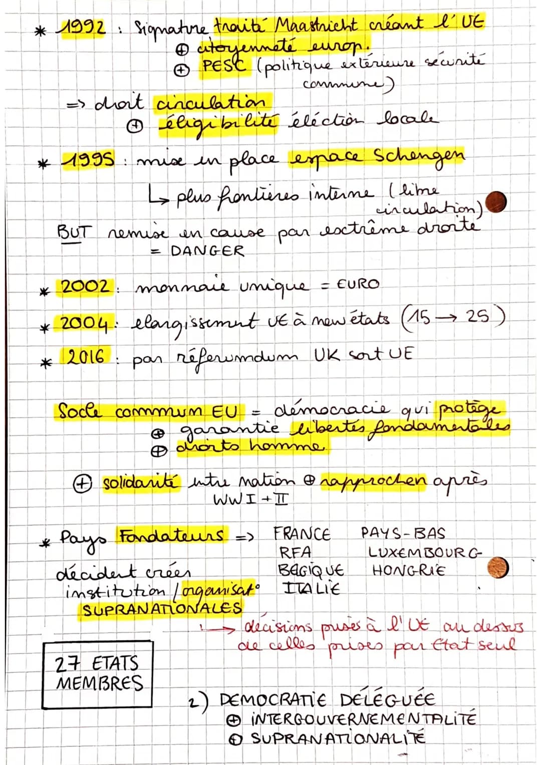 A
suite THEME 1

OBJET ÉTUDE CONCLUSIF, l'linion Européenne
it la democracie
JALON A
fonctionnement l'VE : démocratie
représentative & délég