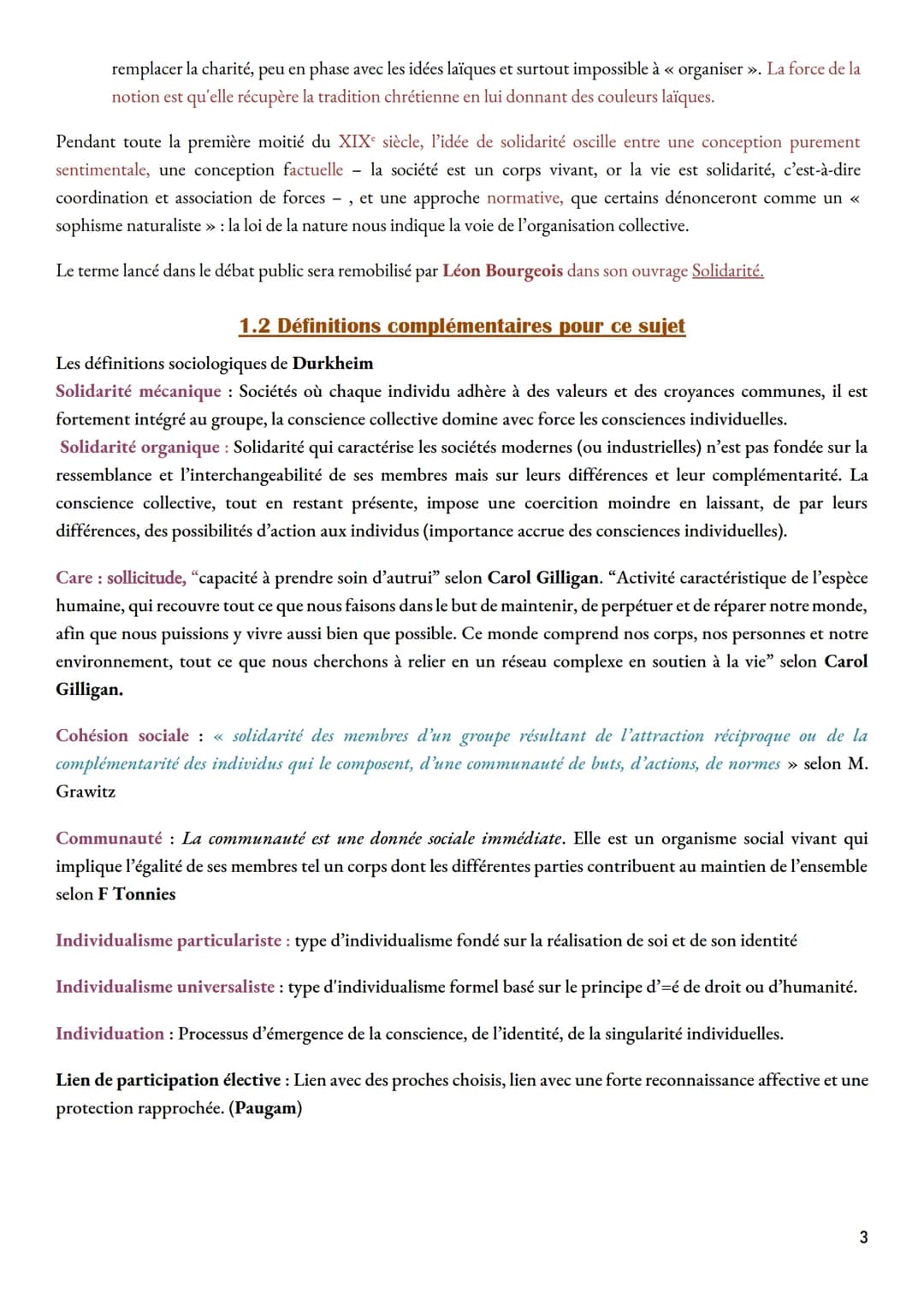 d'une << solidité» de fait. La solidarité entre personnes passe par une conscience commune beaucoup plus
subjective, un sentiment d'apparten