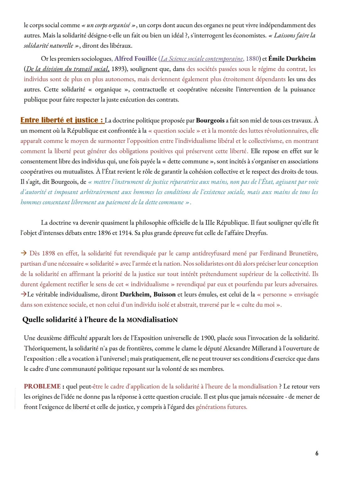 d'une << solidité» de fait. La solidarité entre personnes passe par une conscience commune beaucoup plus
subjective, un sentiment d'apparten