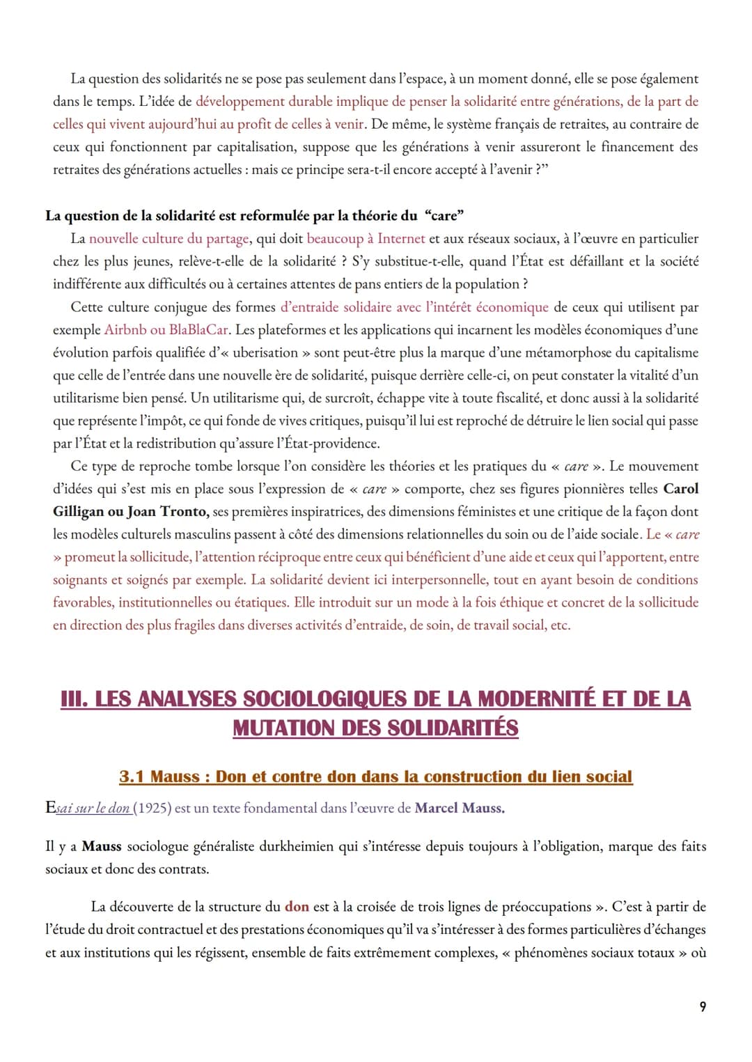d'une << solidité» de fait. La solidarité entre personnes passe par une conscience commune beaucoup plus
subjective, un sentiment d'apparten