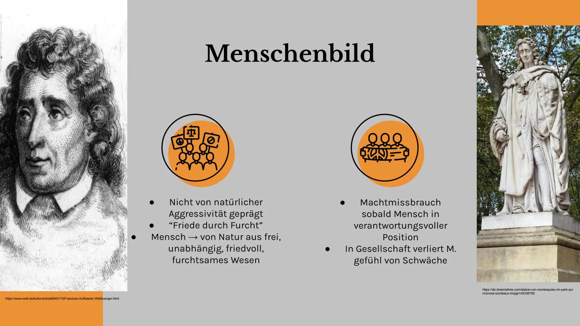 # Charles de
Montesquieu

"Etwas ist nicht recht, weil es
Gesetz ist, sondern es muss
Gesetz sein, weil es recht ist."
- Montesquieu

Nele R