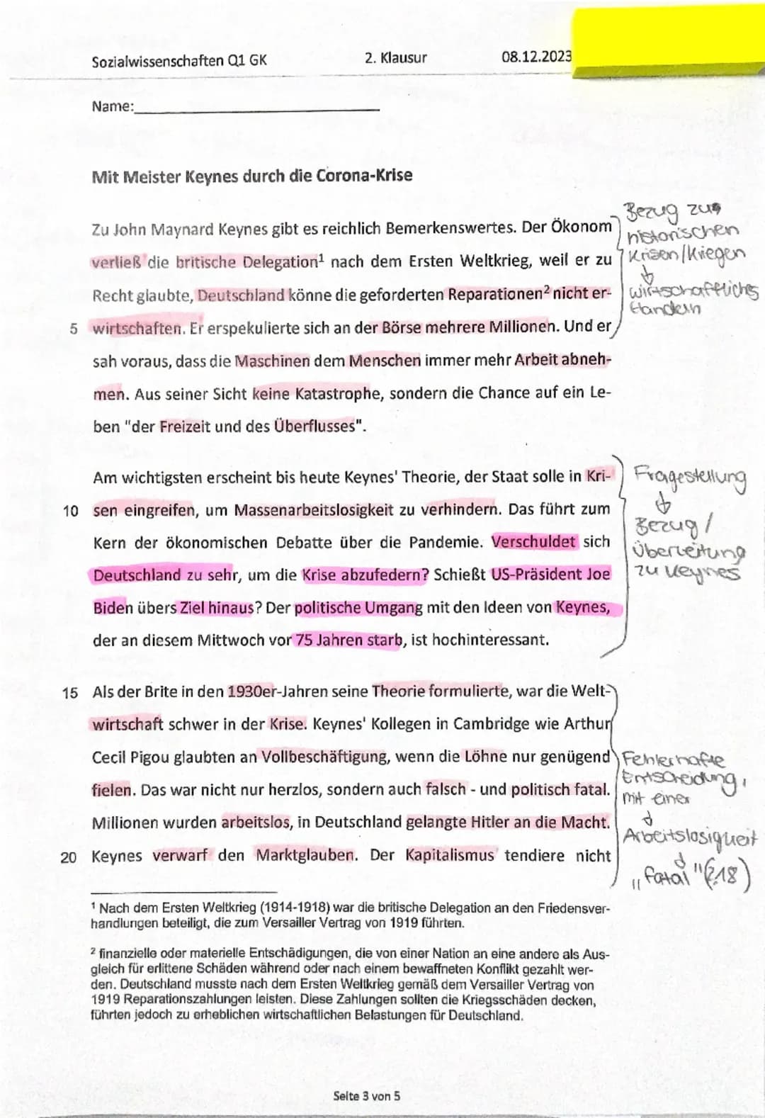 FABER-CASTELI
Textliner 46
Superfluorescent

Klausurthema:
Inhaltsfeld:
Textgrundlage:
Wirtschaftspolitik
IV: Wirtschaftspolitik
Mit Meister