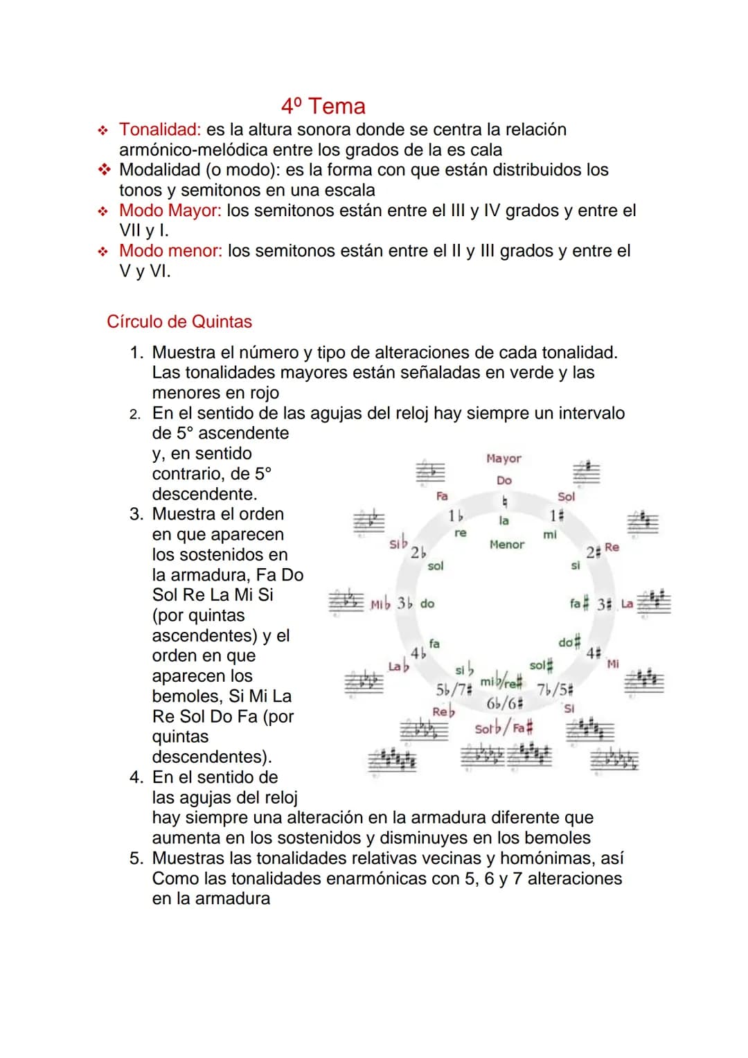 1° Tema

❖ Intervalos: diferencia de tonos/frecuencias que hay entre 2 notes
distintas

Por la sig. tabla se deduce que:

1. El nº de tonos 