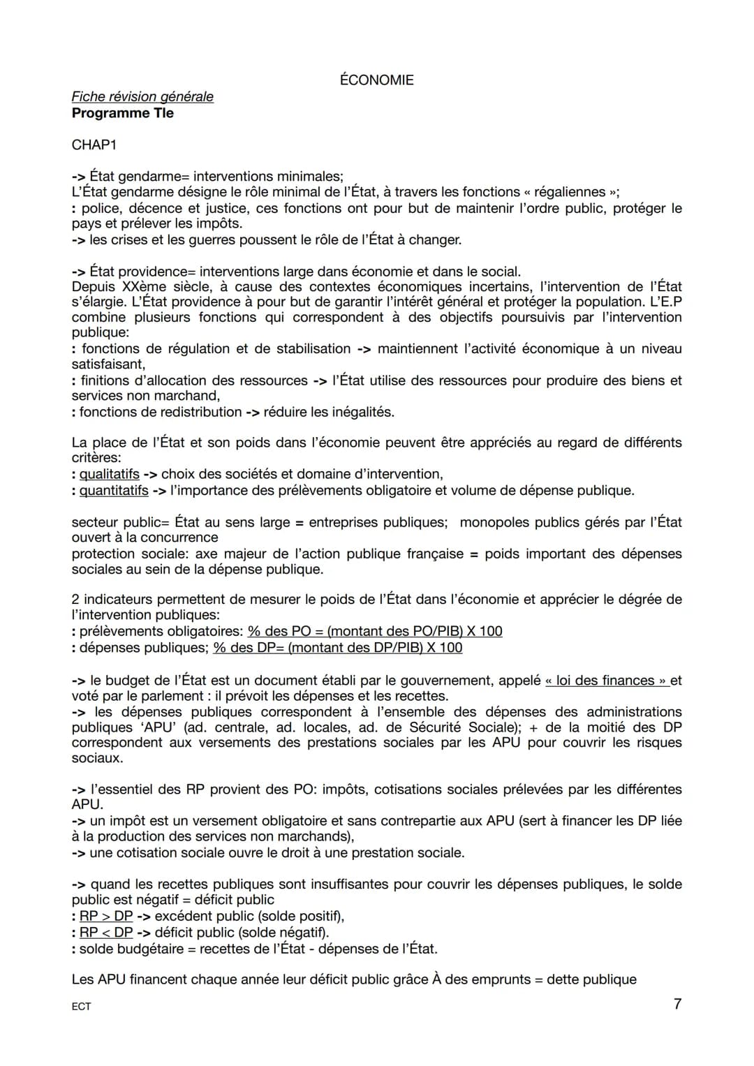 # ÉCONOMIE
Fiche révision générale
Programme 1ère

-> l'économie identifie des groupes d'individus ou d'organisations ayant des comportement